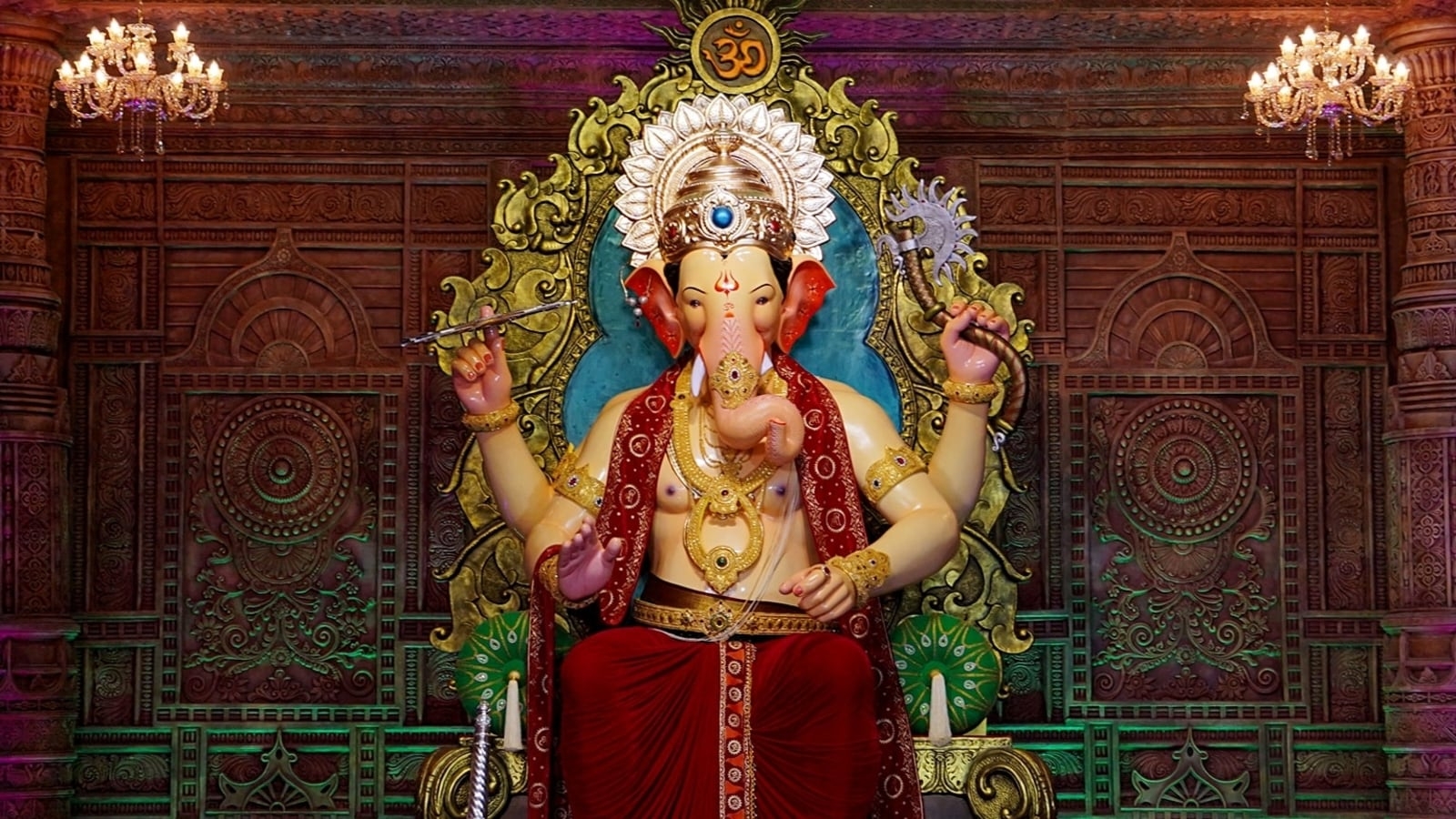 1600x900 Ganesh Chaturthi 2022: First look of Mumbai's Lalbaugcha Raja unveiled, Desktop