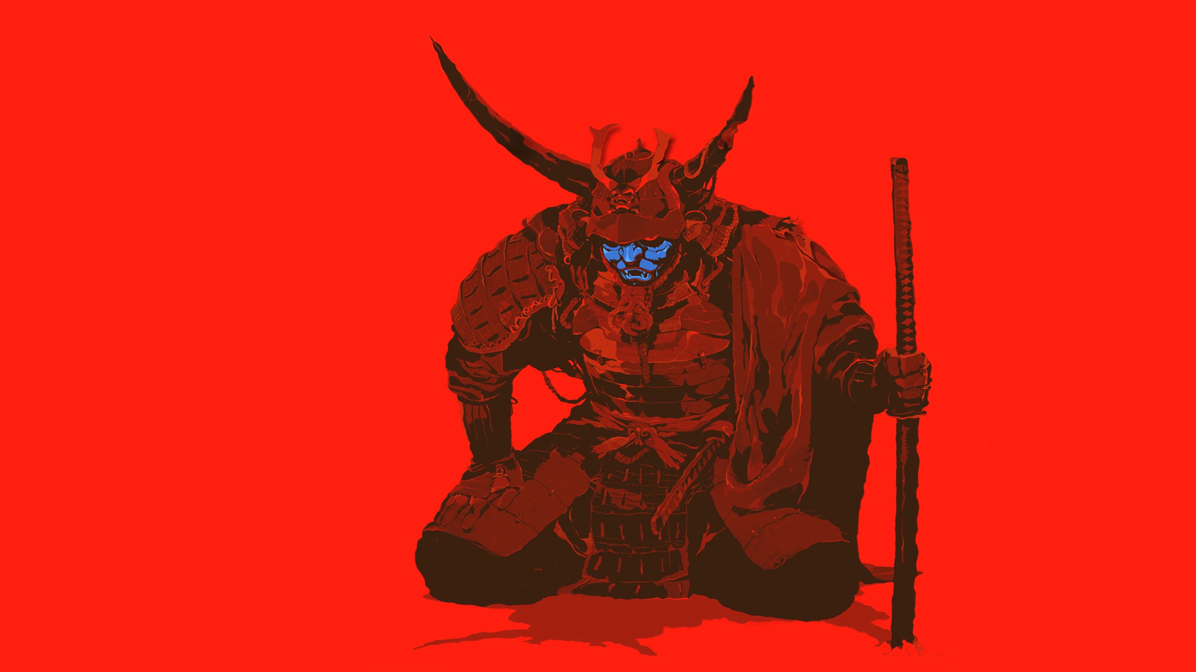 3840x2160 samurai with blue face clip art #samurai #Japan #minimalism K #wallpaper #hdwallpaper #desktop. Samurai wallpaper, Wallpaper image hd, Samurai, Desktop