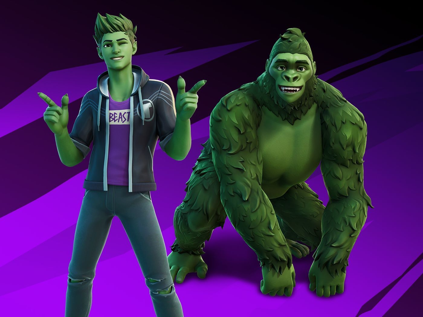 1400x1050 DC's Beast Boy hits Fortnite, teams up with new squeeze Raven, Desktop