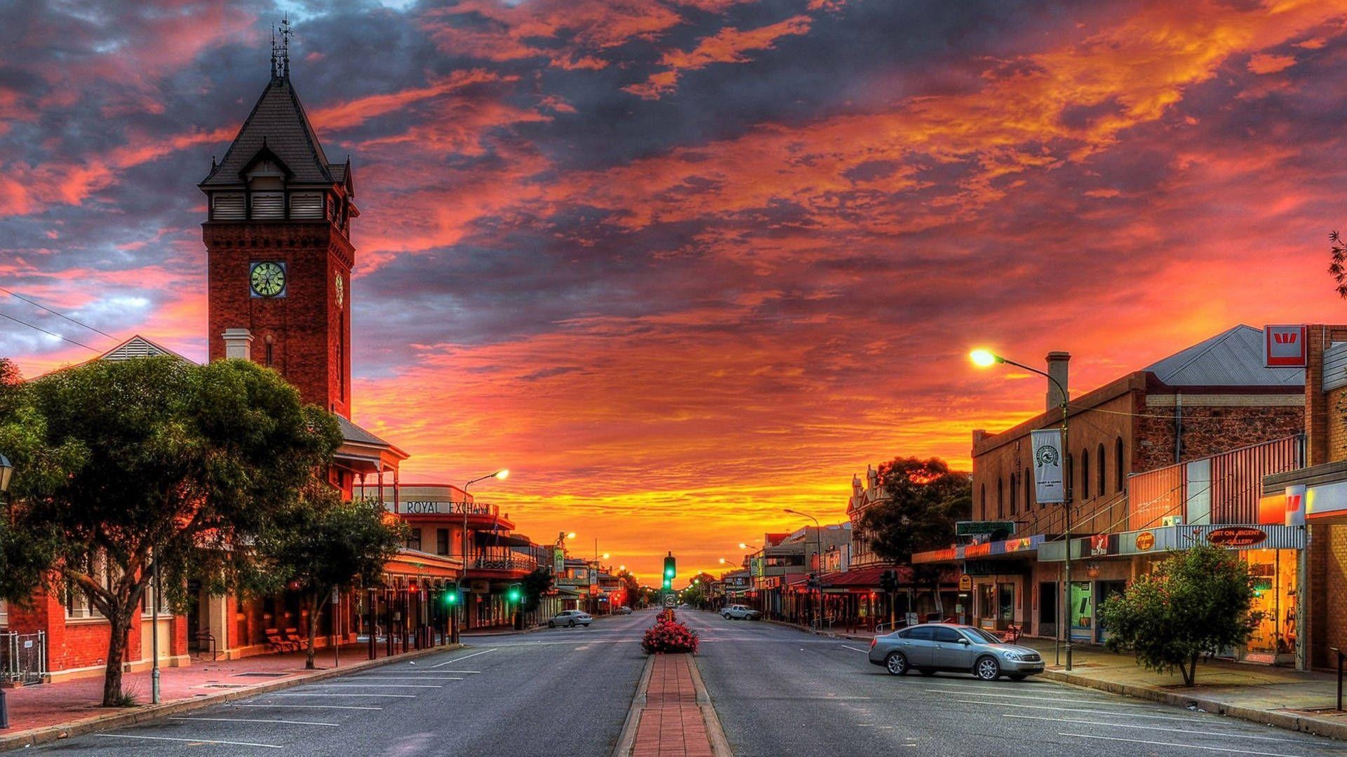 1920x1080 Australia streets sunset wallpaper, Desktop