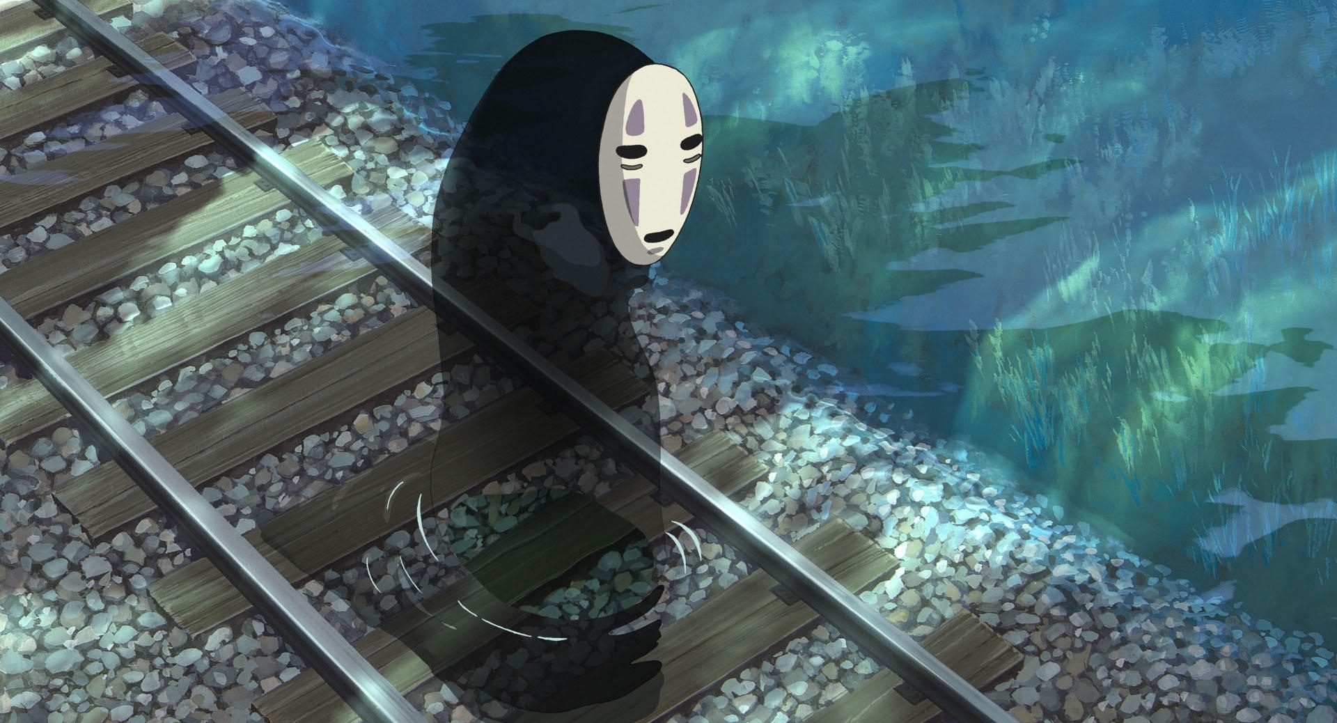 1920x1040 Wallpaper Spirited Away, Kaonashi, Railway, Sen To Chihiro No Kamikakushi:, Desktop