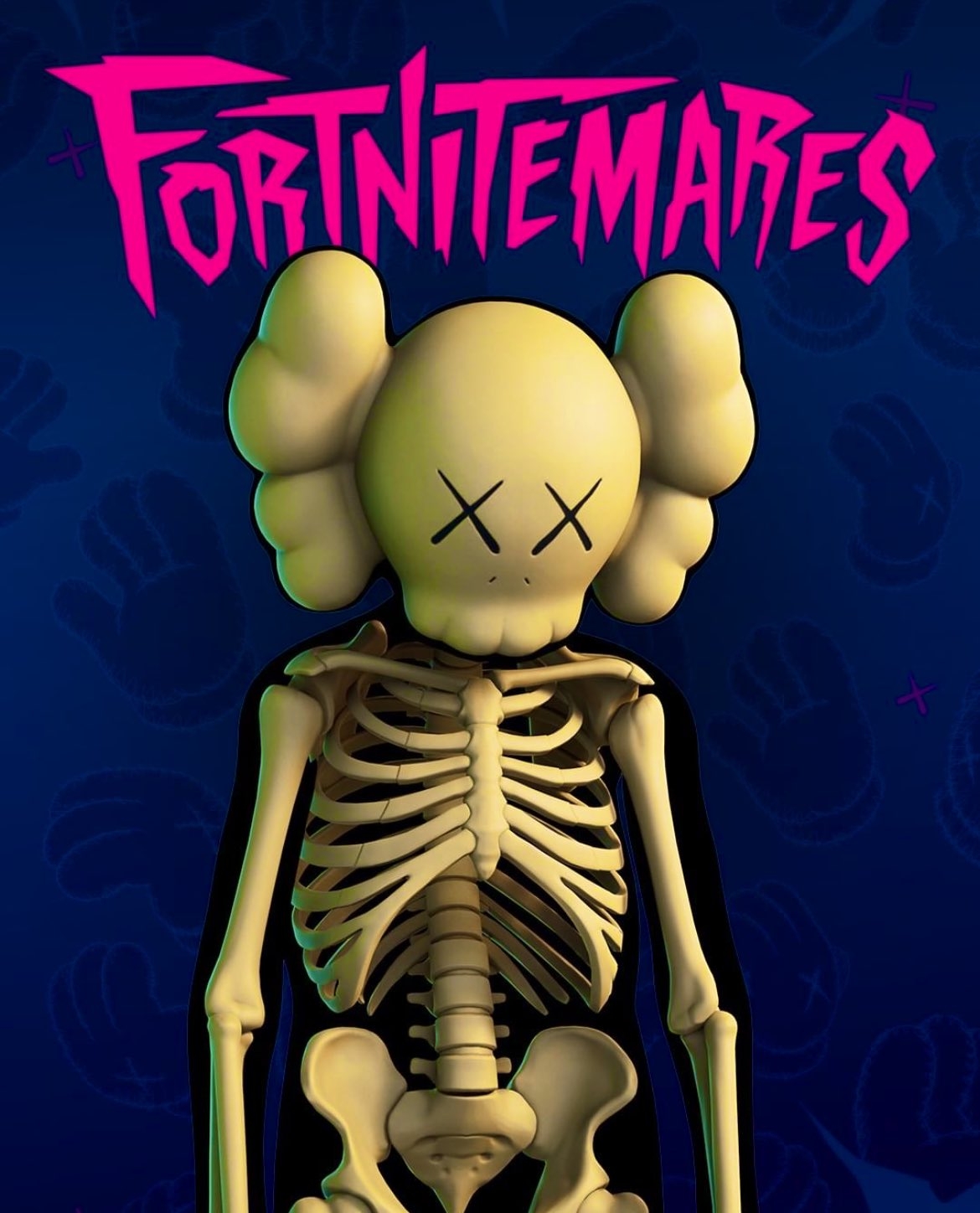 1170x1450 Kaws Skeleton Fortnite wallpaper, Phone