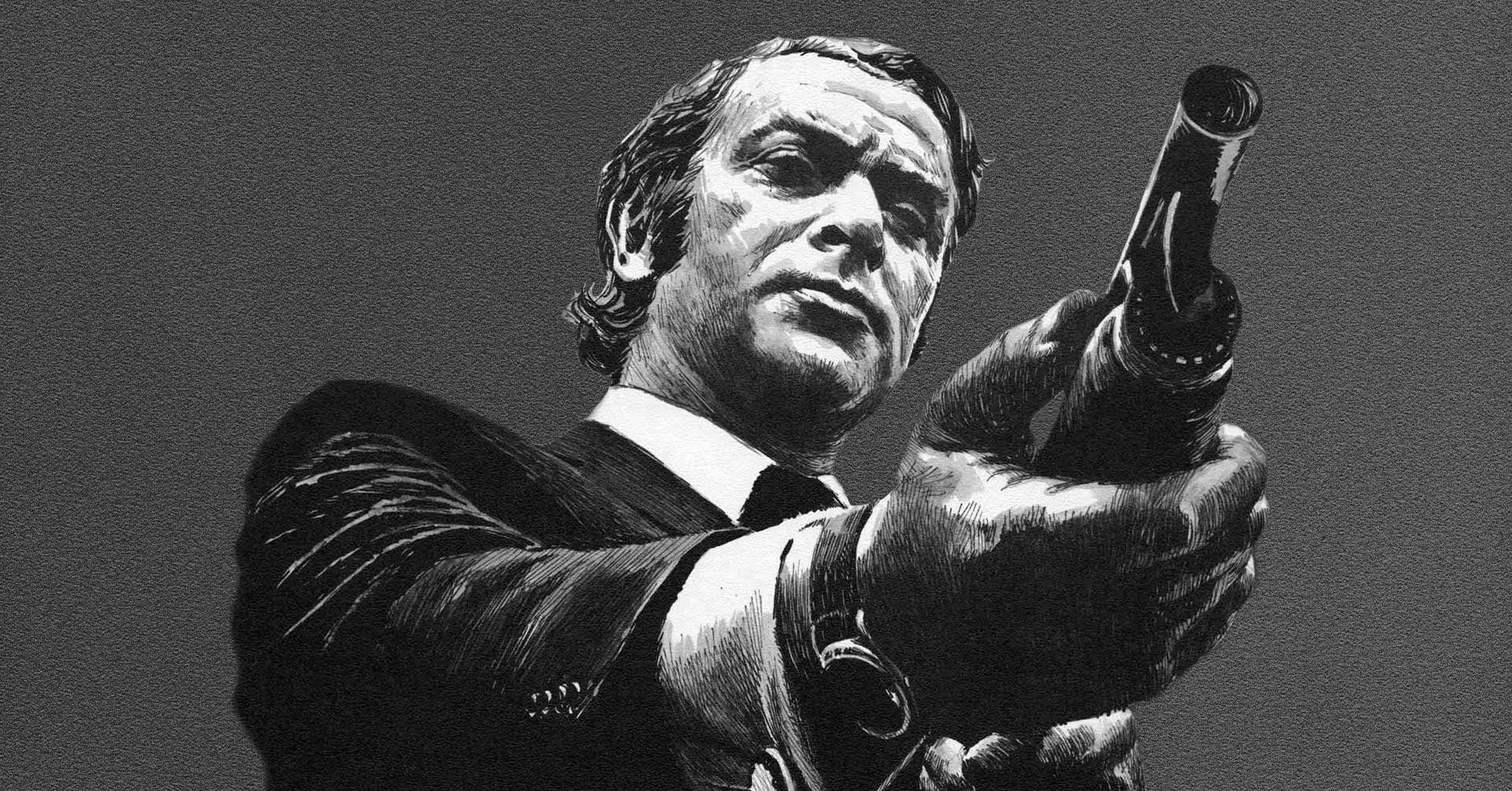 1920x1010 Get Carter Shotguns Monochrome Michael Caine Wallpaper HD / Desktop, Desktop