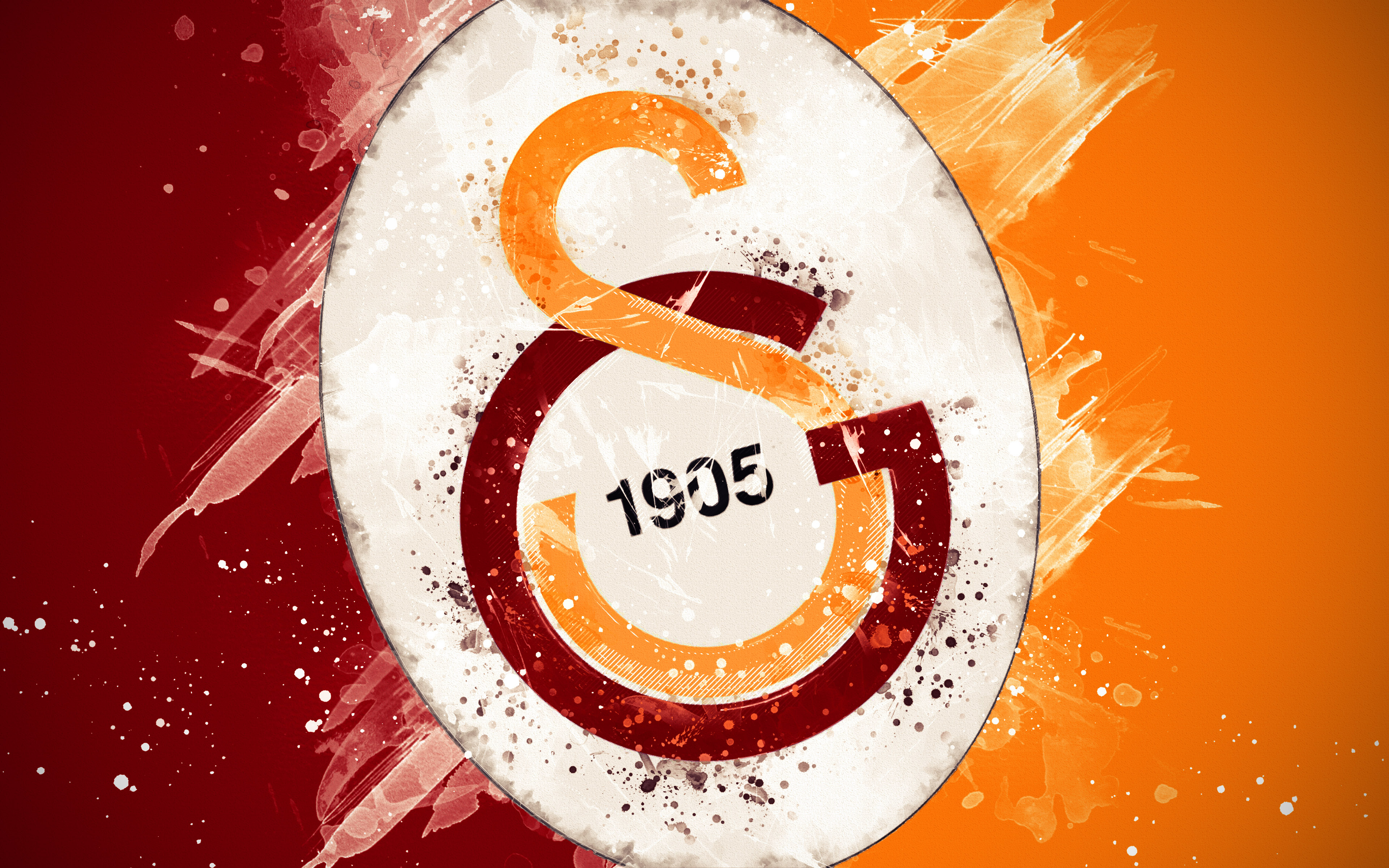 3840x2400 HD desktop wallpaper: Sports, Logo, Emblem, Soccer, Galatasaray S K download free picture, Desktop