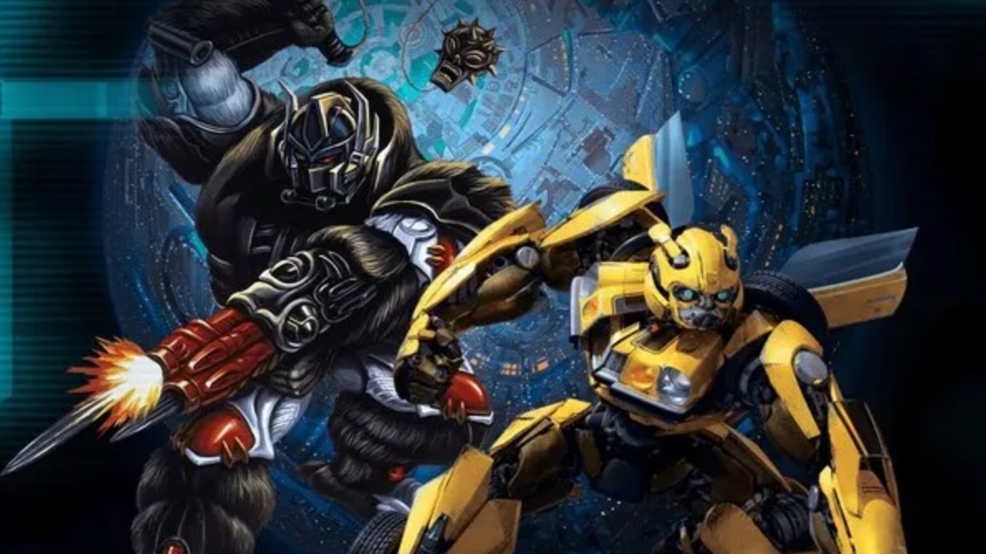 1920x1080 TRANSFORMERS: RISE OF THE BEASTS Promo Art Reveals First Look at Optimus Primal and Bumblebee, Desktop