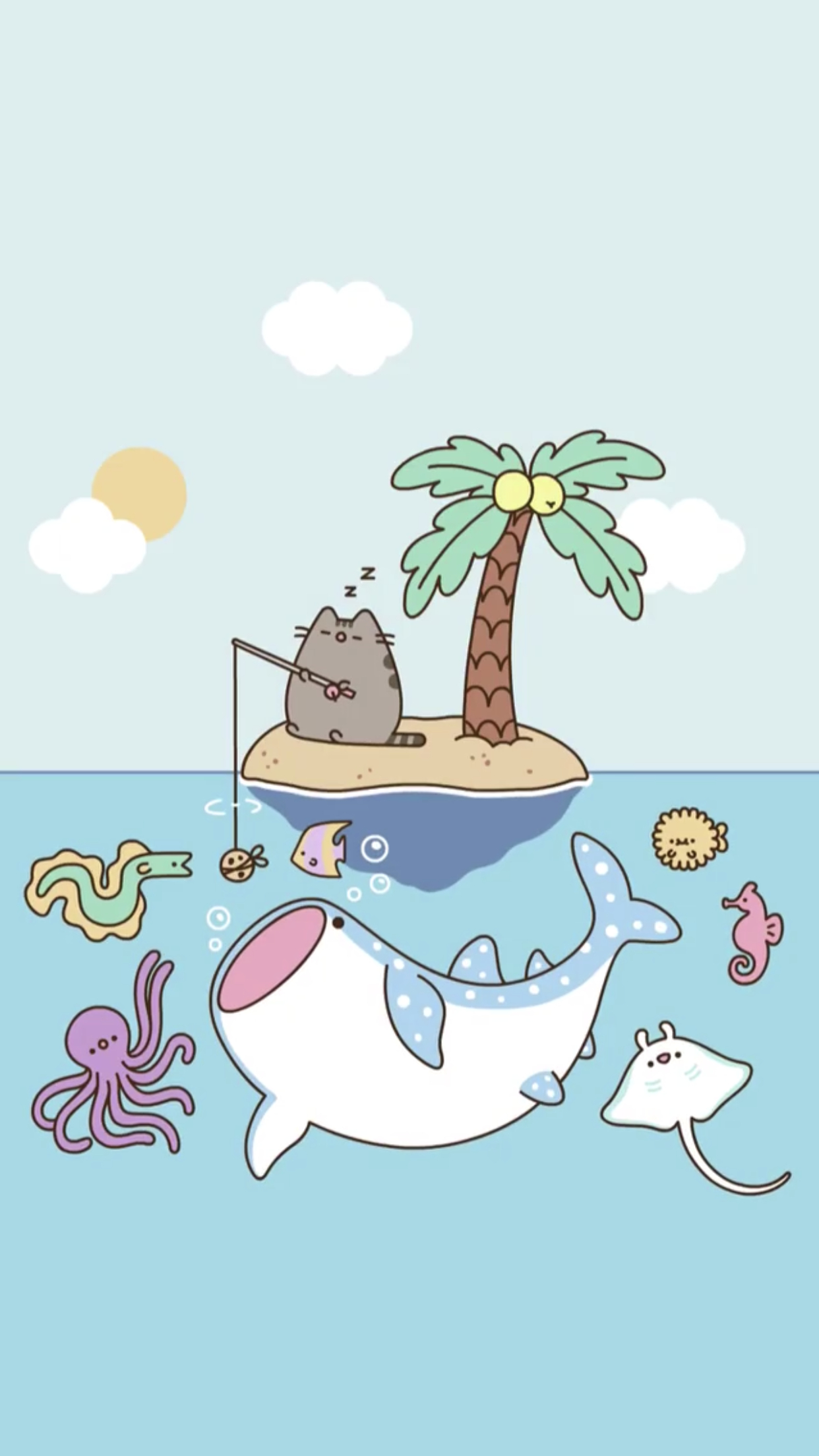 1250x2210 Pusheen The Cat Wallpaper, Phone