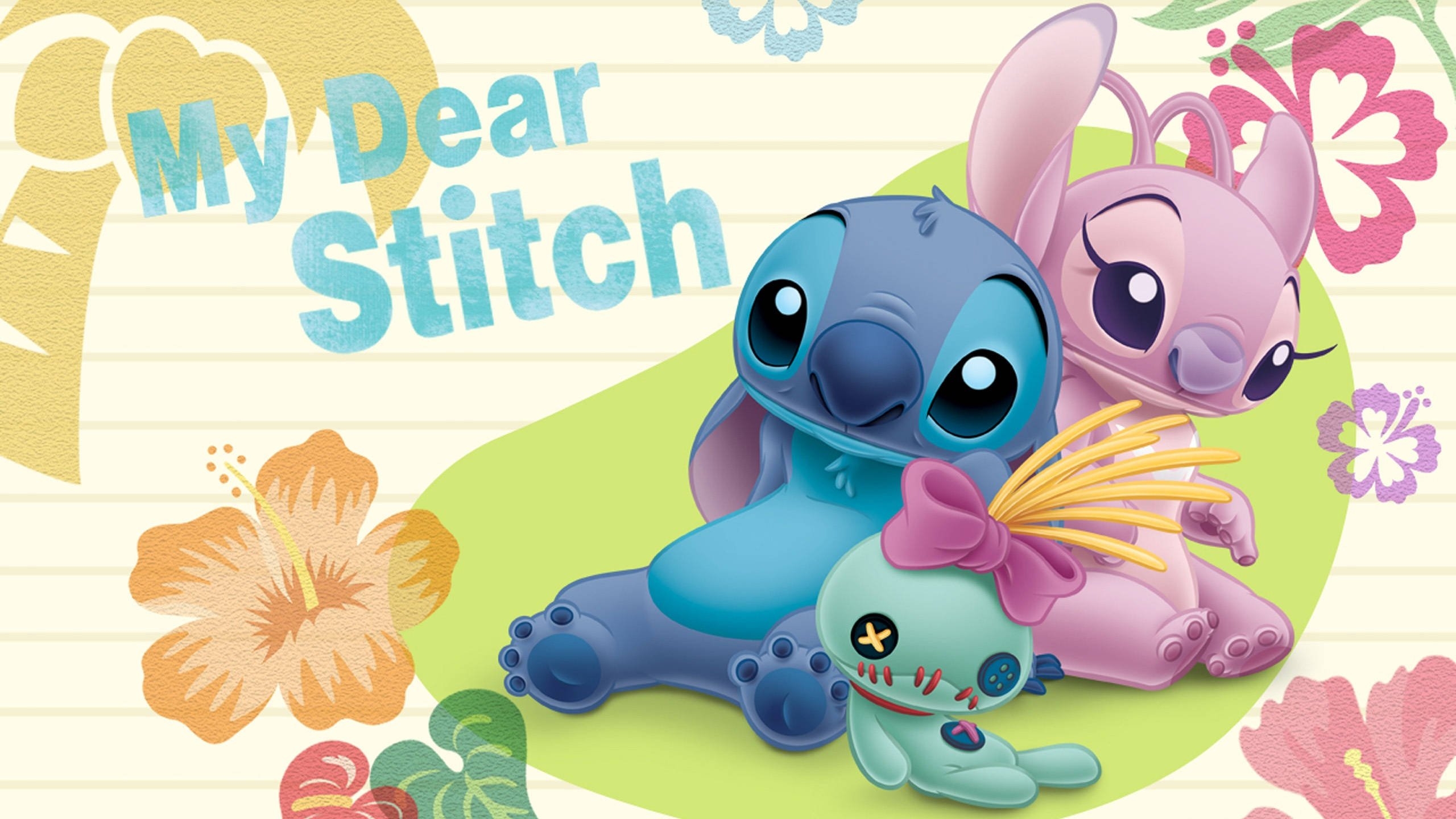 2560x1440 Download Stitch And Angel Pixel Disney Laptop Wallpaper, Desktop