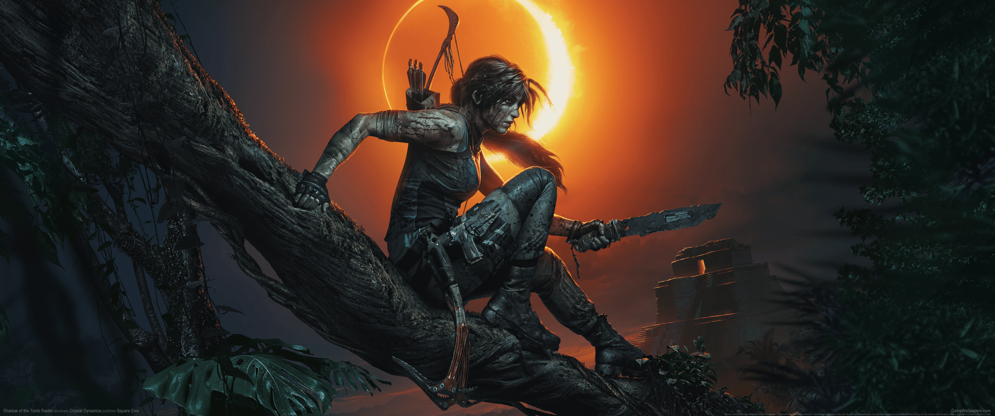 3440x1440 Lara Croft, #video Games, #ultrawide, #ultra Wide, #Shadow, Dual Screen