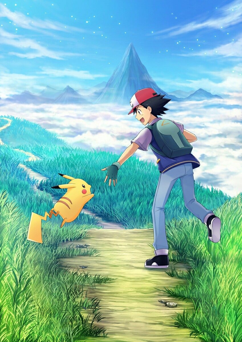 850x1200 Ash and Pikachu, Phone