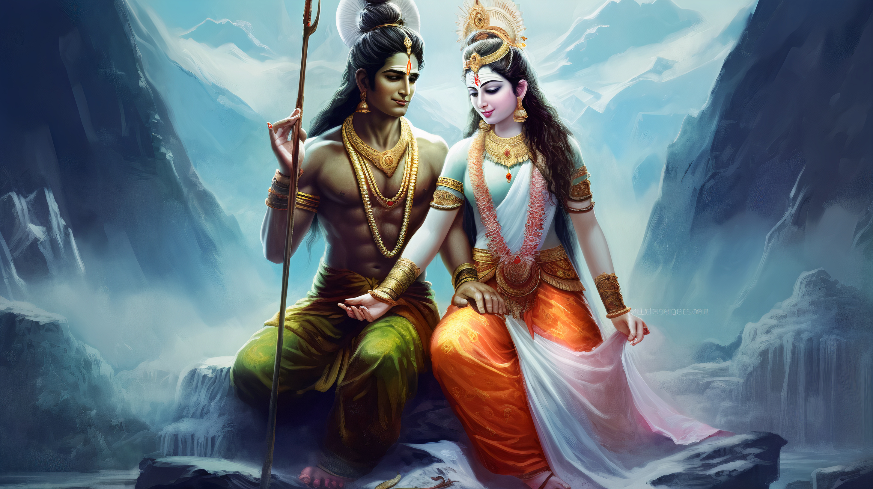 2920x1640 Lord Shiva and Maa Parvati HD Wallpaper, Desktop