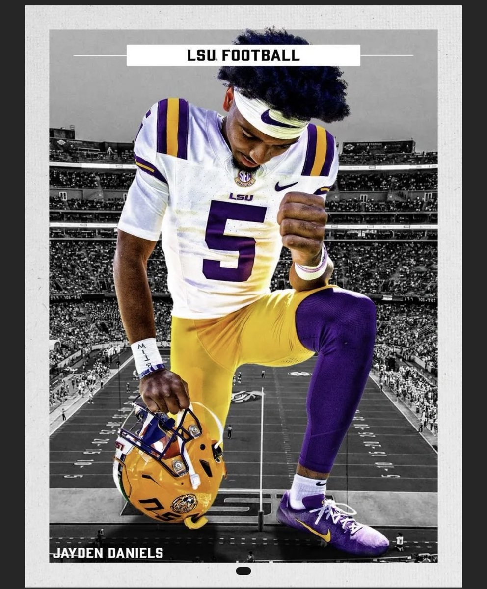 1000x1200 Jayden Daniels LSU Football Poster, Phone