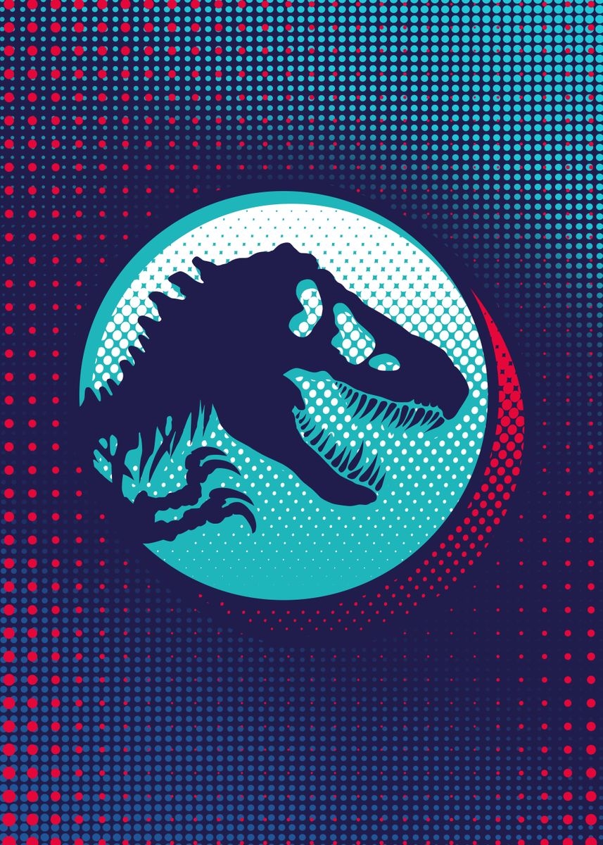 860x1200 Jurassic Logo 5' Poster, Phone