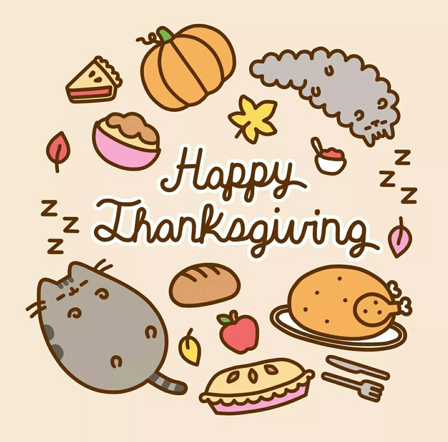 1430x1410 Pusheen Thanksgiving. Thanksgiving Fall. Pusheen Cat, Desktop