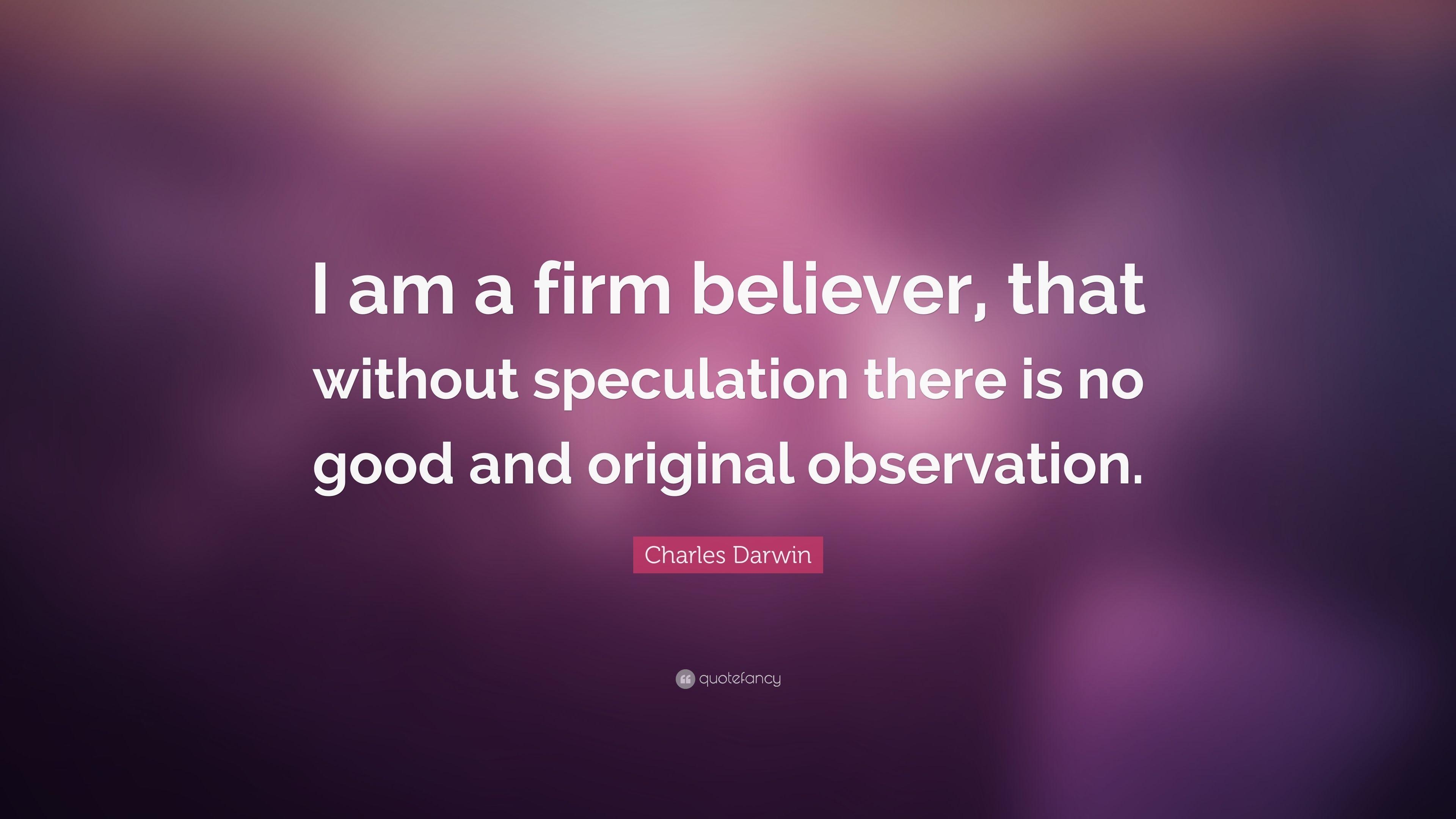 3840x2160 Charles Darwin Quote: “I am a firm believer, that without, Desktop