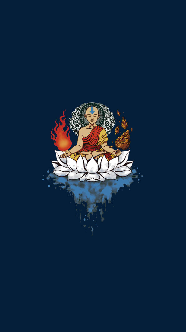 750x1340 Download Aang meditating on life as Avatar The Last Airbender Wallpaper, Phone