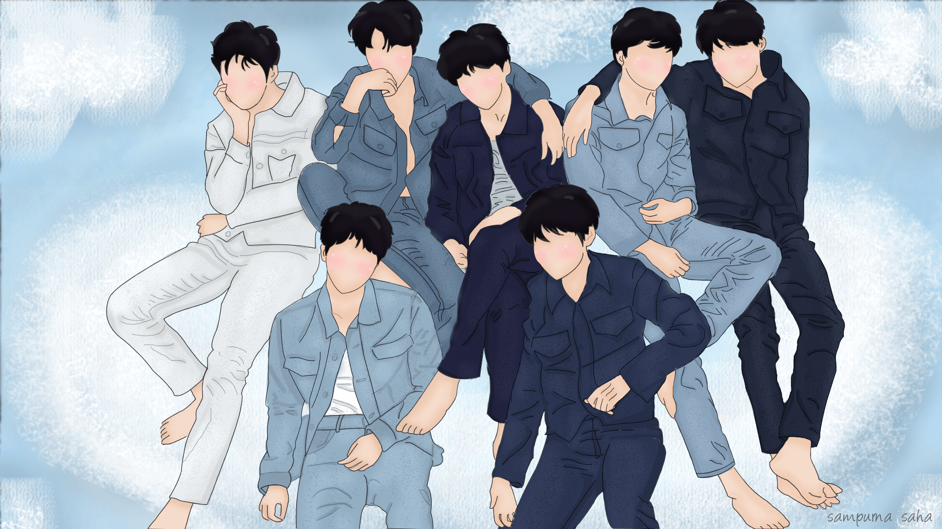 1920x1080 BTS Fan Art Desktop Wallpaper Free BTS Fan Art Desktop, Desktop