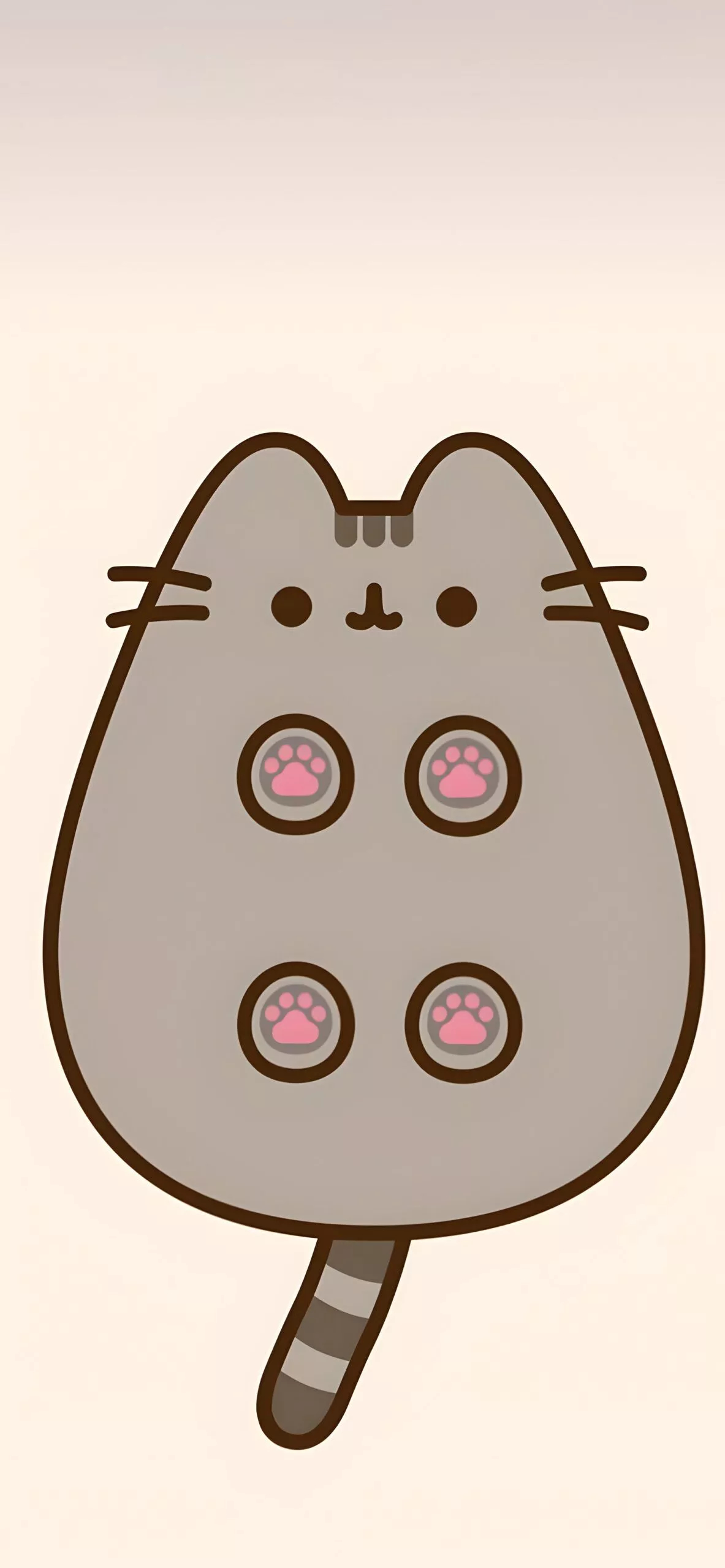 1190x2560 Kawaii Pusheen Minimalist Wallpaper, Phone