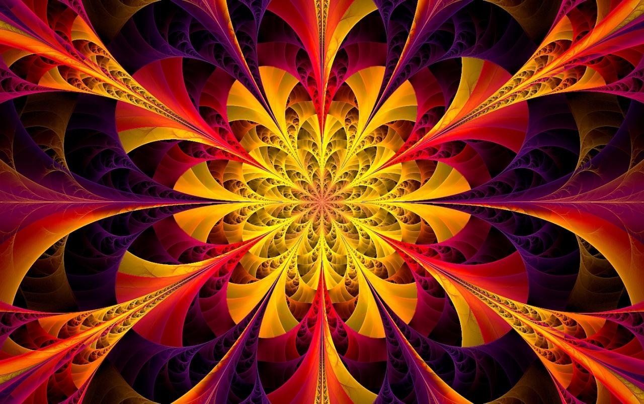 1280x810 Yellow Kaleidoscope Fractal wallpaper. Yellow Kaleidoscope Fractal, Desktop