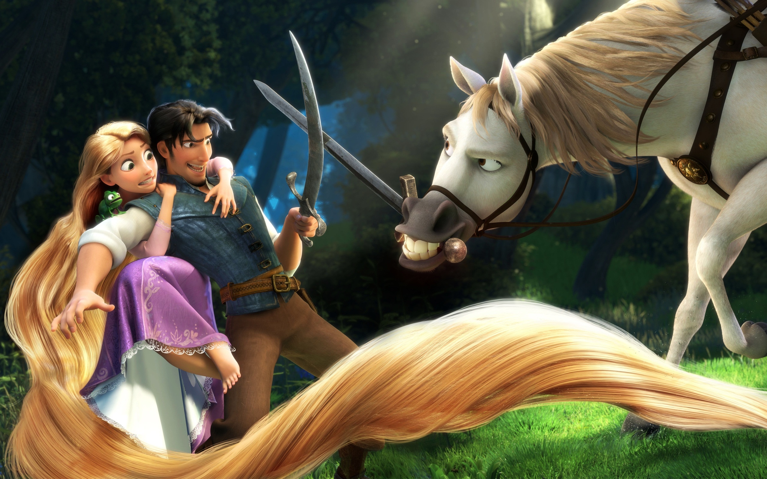 2560x1600 Rapunzel and Flynn in Tangled HD wallpaper, Desktop