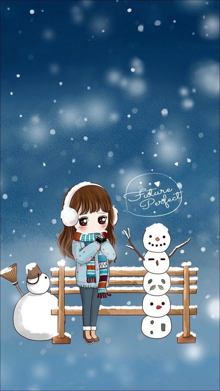 720x1280 Kawaii Winter Anime Girl Wallpaper, Phone