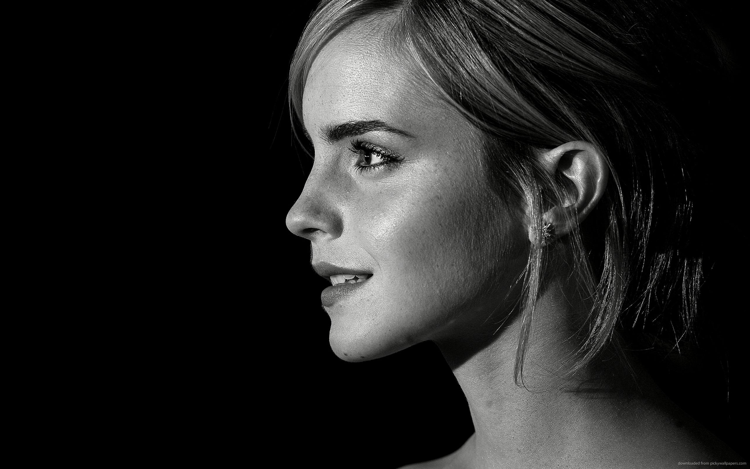 2560x1600 black and white profile portrait, Desktop