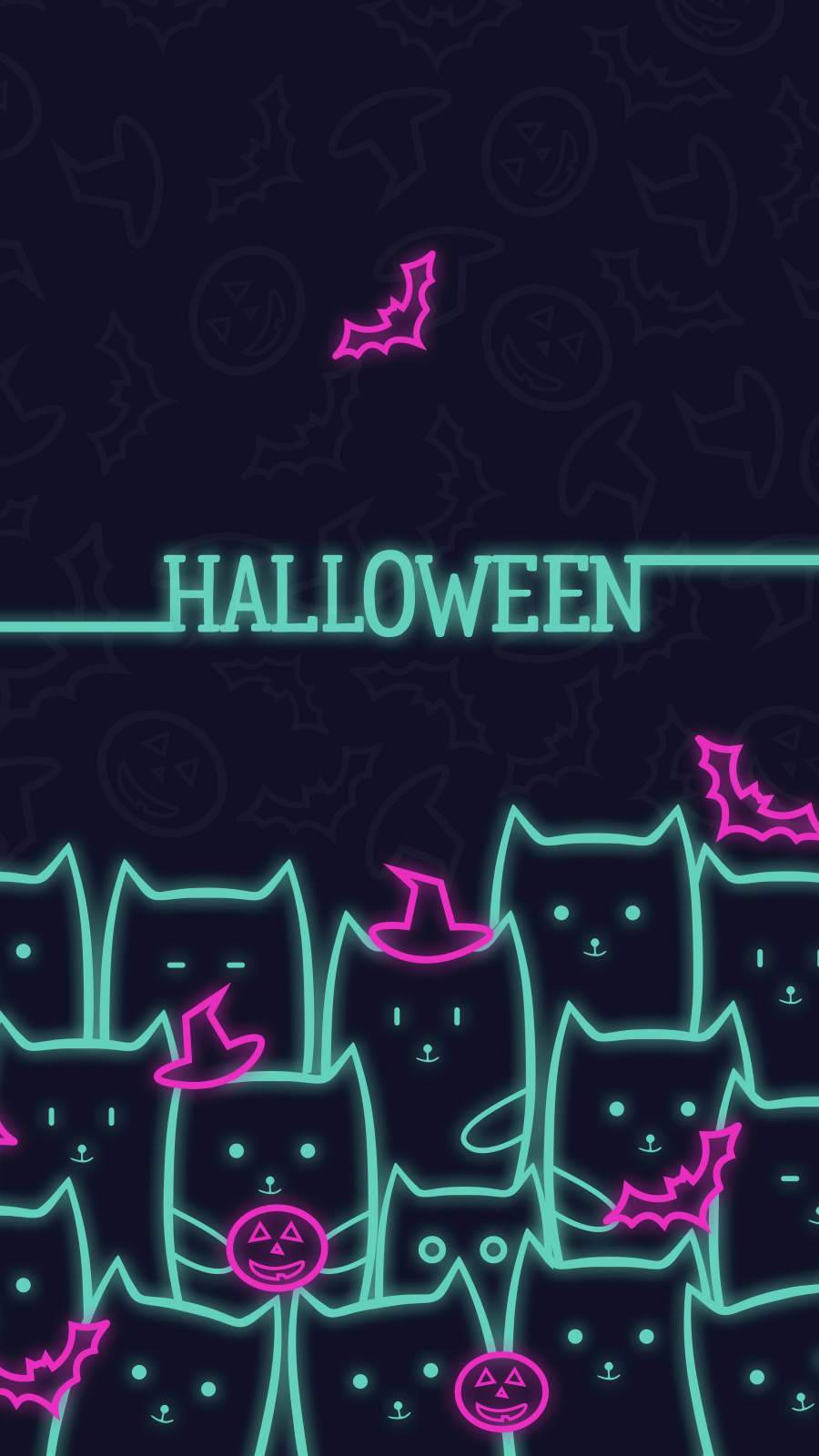 900x1600 Download free Cute Halloween Cats, Phone