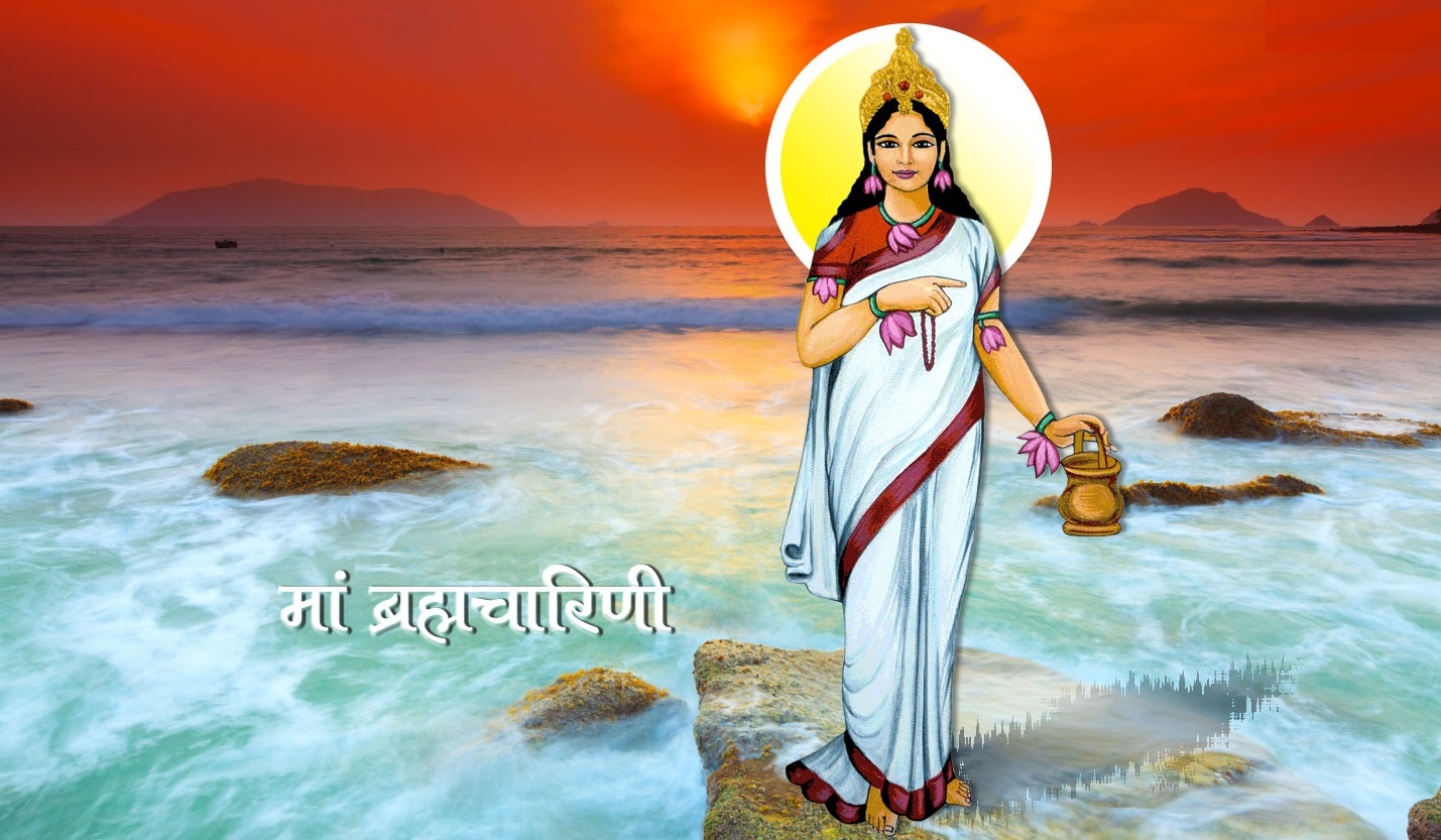 1430x840 Goddess Brahmacharini, Desktop