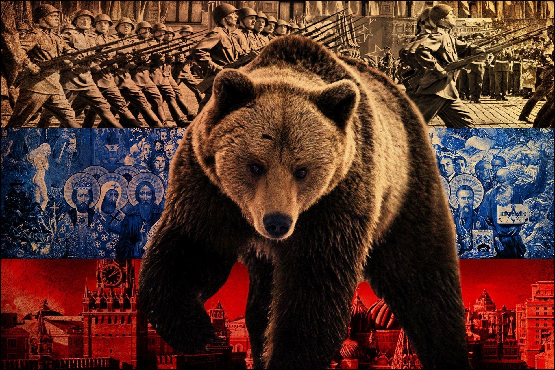 1920x1280 Wallpaper Bear, Symbol, Flag, Russia HD, Picture, Image, Desktop