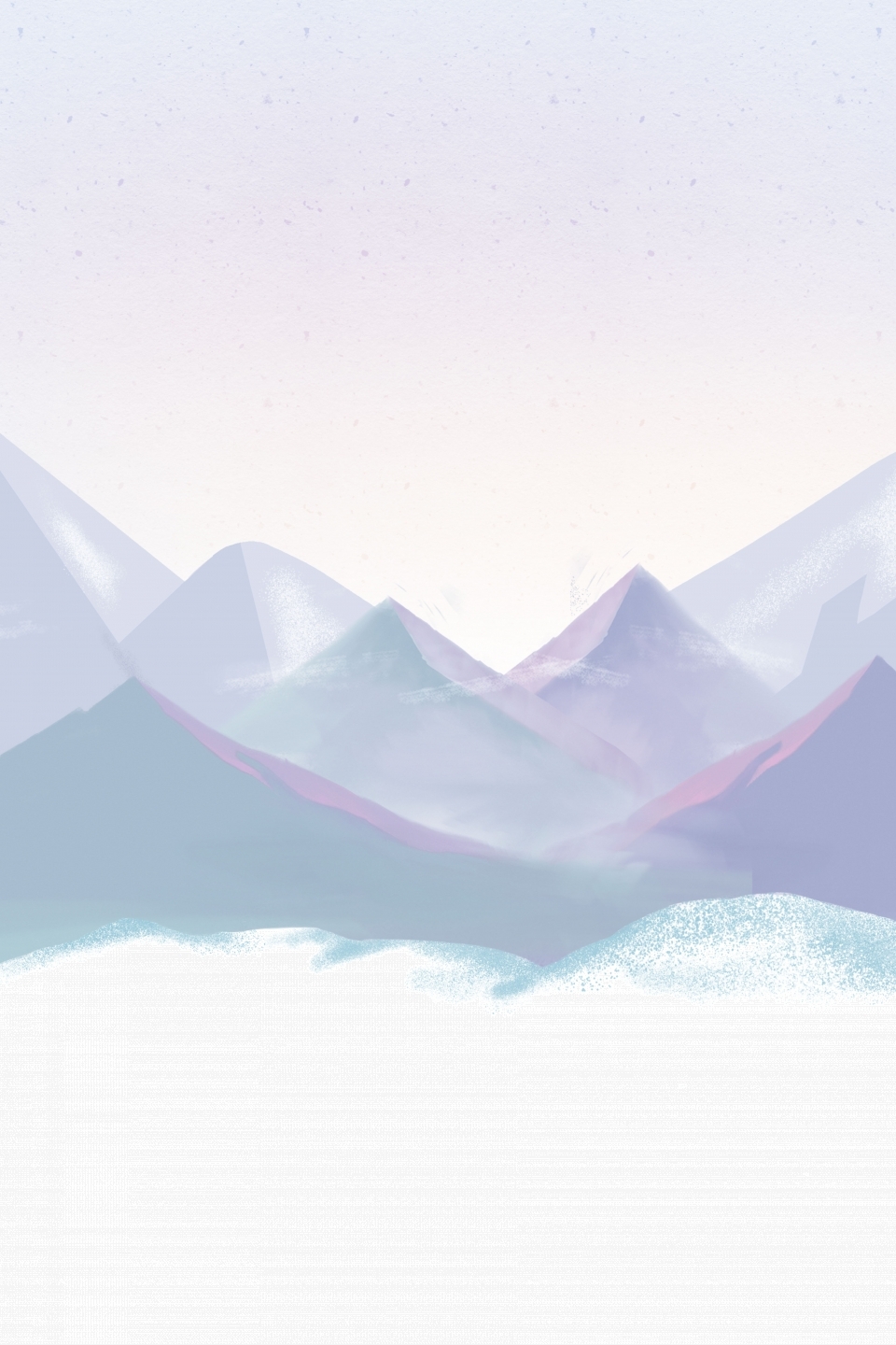 960x1440 Snowy Mountain Snowy Cartoon Background In Winter, Snowy Mountains In Winter, Snowing, Snowy Day Background Image for Free Download, Phone