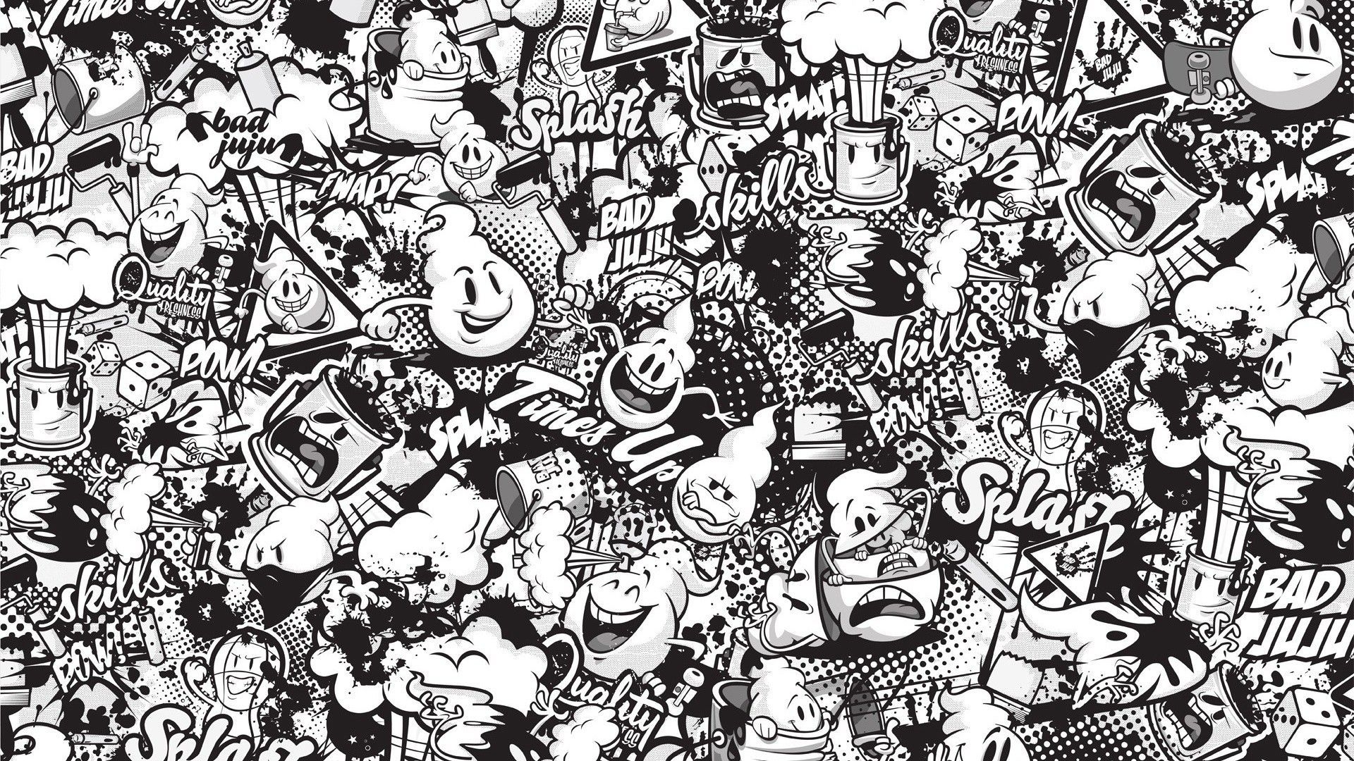 1920x1080 Black and White Graffiti Wallpaper Free Black and White Graffiti Background, Desktop