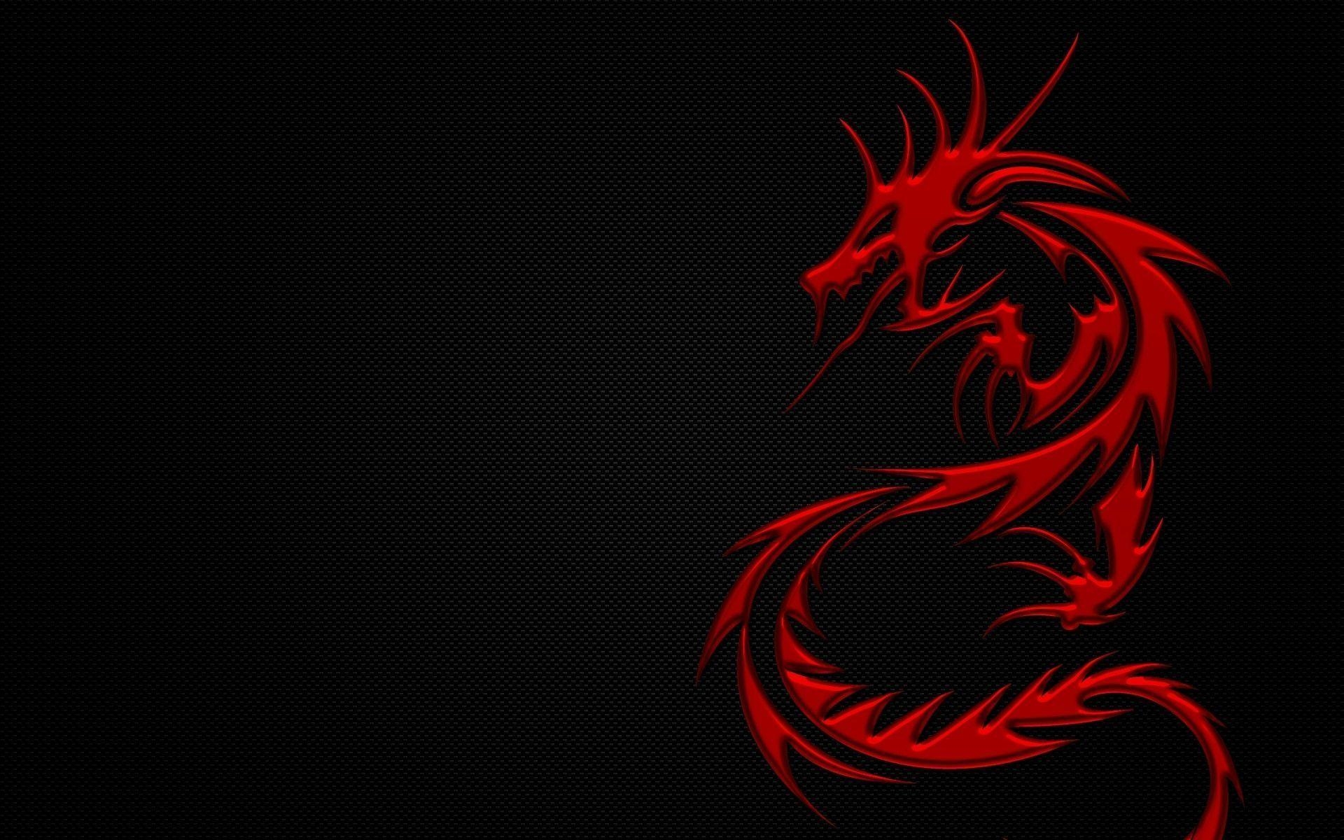 1920x1200 Wallpaper black background, red, dragon, year of the dragon, 2012, Desktop