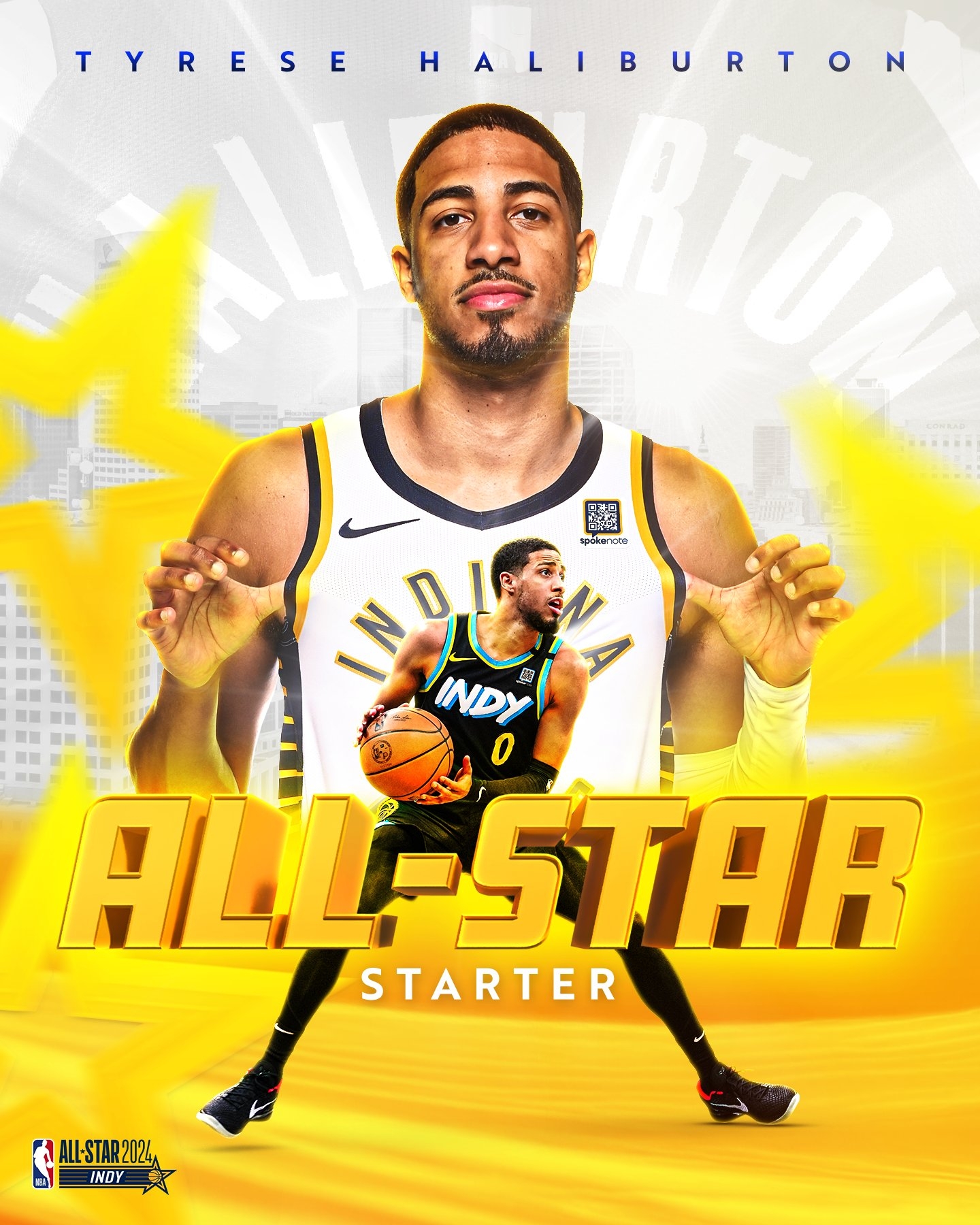 1440x1800 starter for the 2024 #NBAAllStar Game, Phone