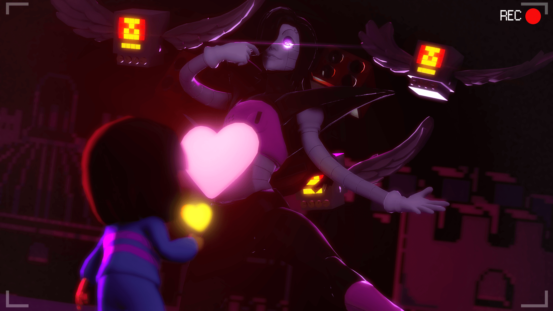 1920x1080 Mettaton and Frisk, Desktop