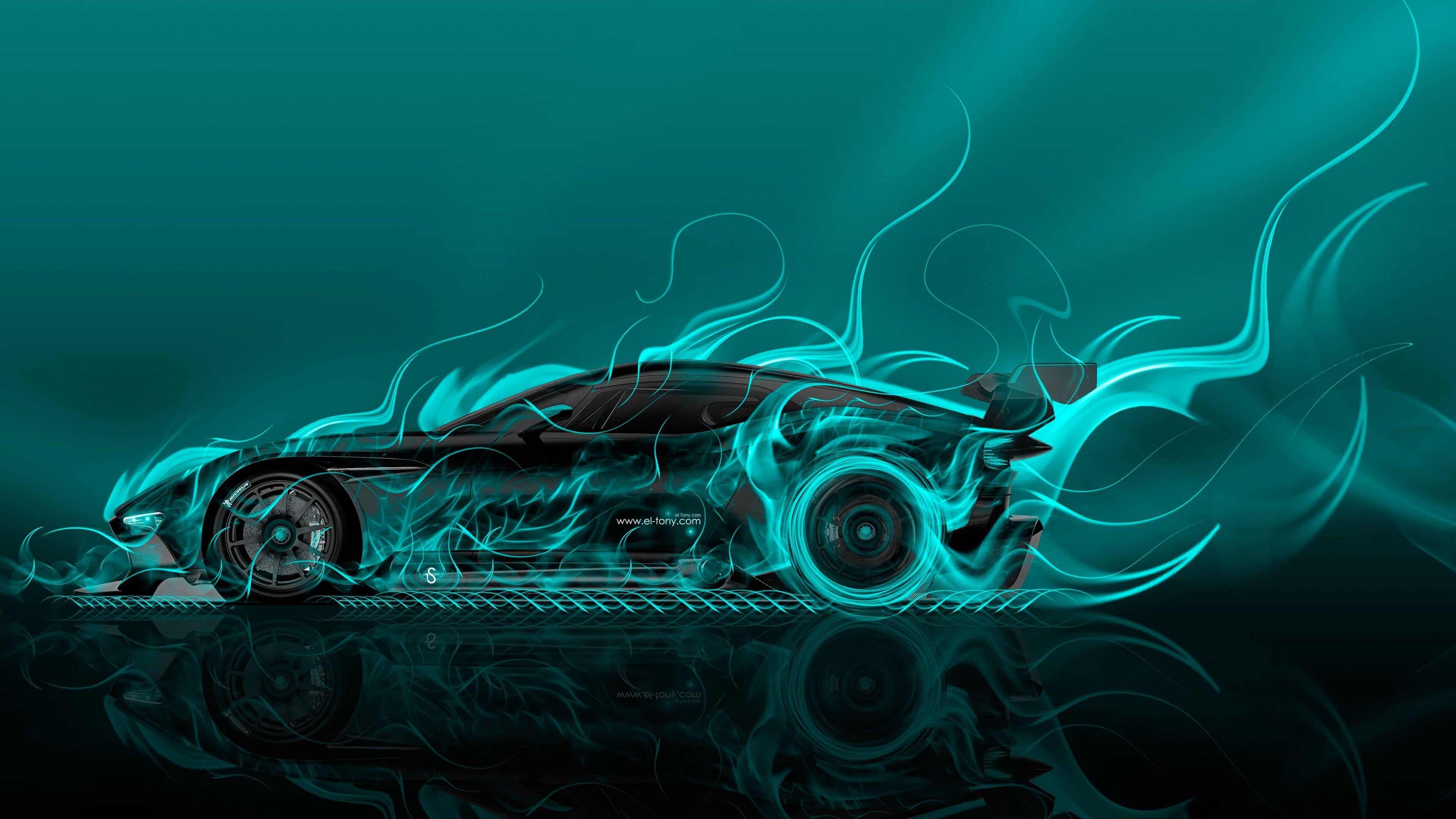 3840x2160 Aston Martin Vulcan Side Super Fire Abstract Car 2015 Wallpaper, Desktop