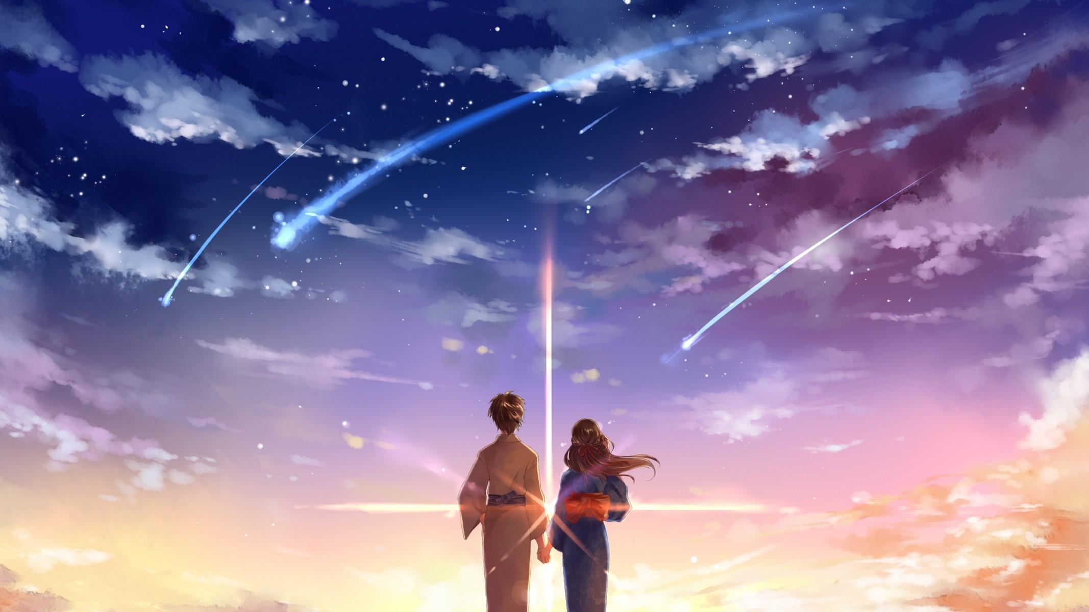 2140x1200 Download  Your Name, Kimi No Na Wa, Mitsuha Miyamizu, Taki, Desktop