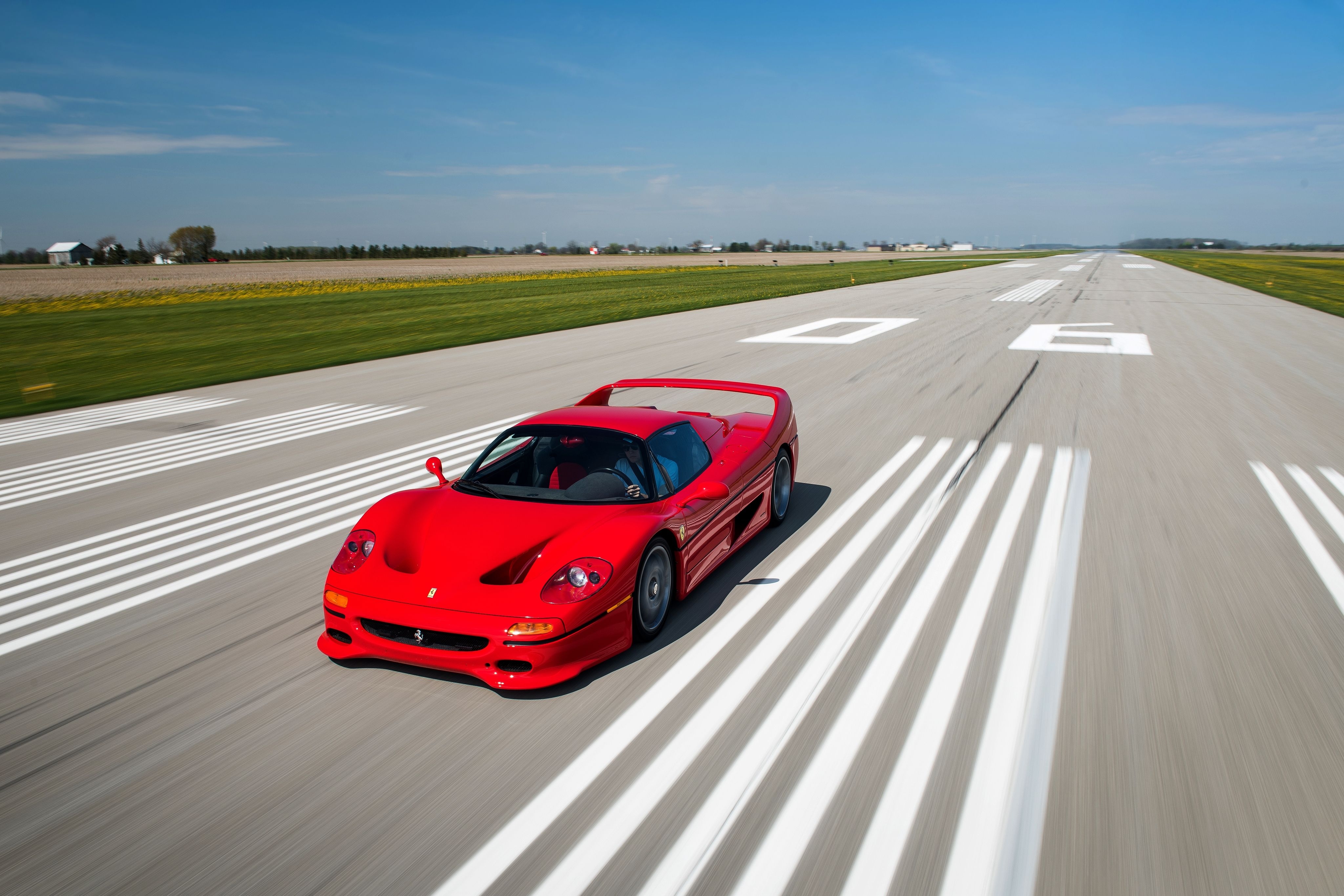 4100x2740 Download  Ferrari F Runway, Red, Cars Wallpaper, Desktop