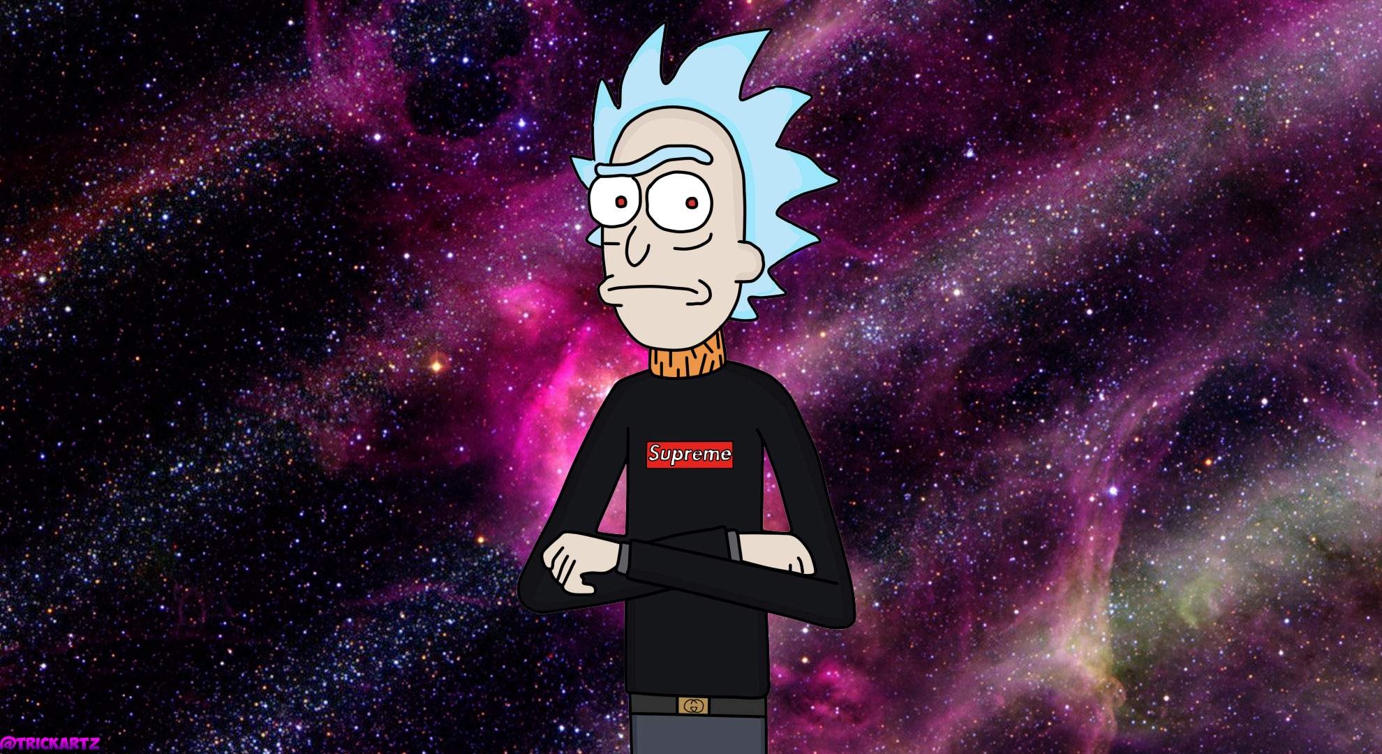 1980x1080 Melancolie fructe de mare entuziasm rick et morty supreme blue, Desktop