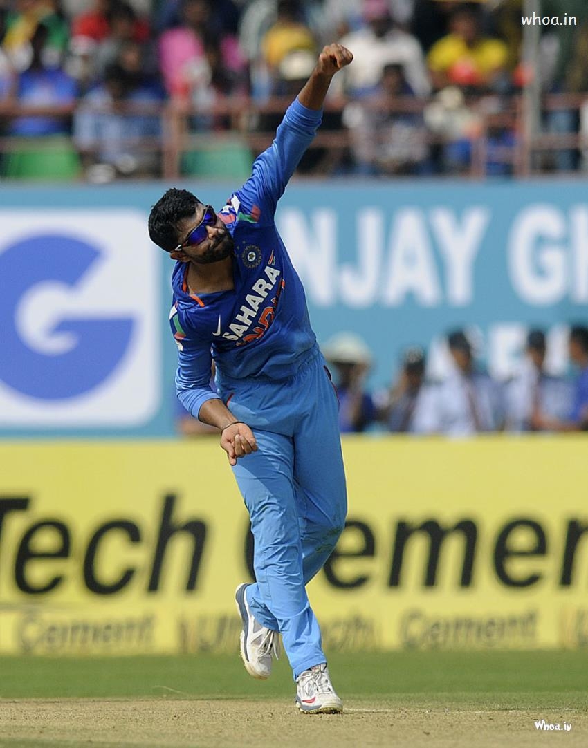 850x1090 Ravindra Jadeja HD Image And Wallpaper With Playing Cricket, Phone