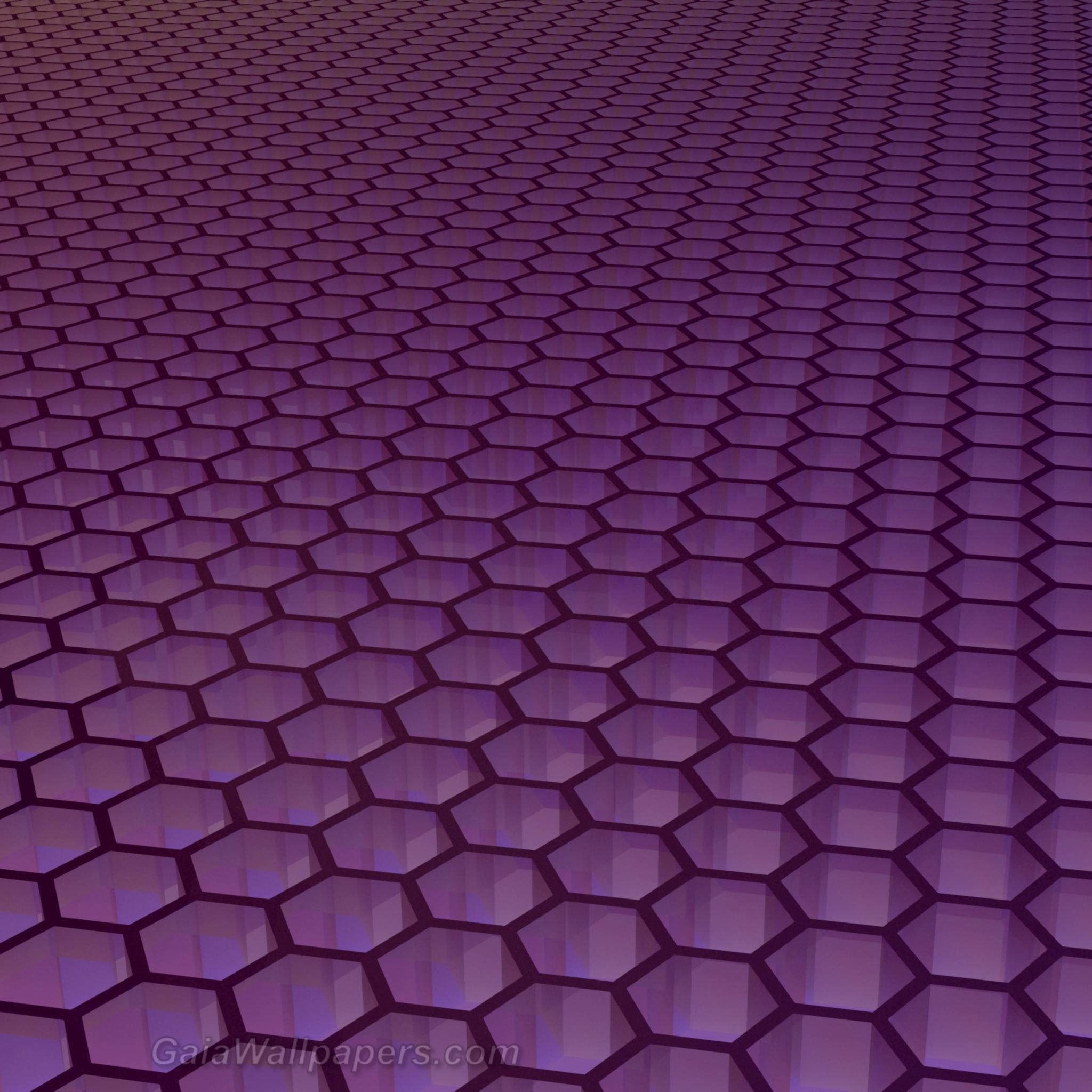 2050x2050 Infinite purple hexagonal grid wallpaper  Desktop, Phone