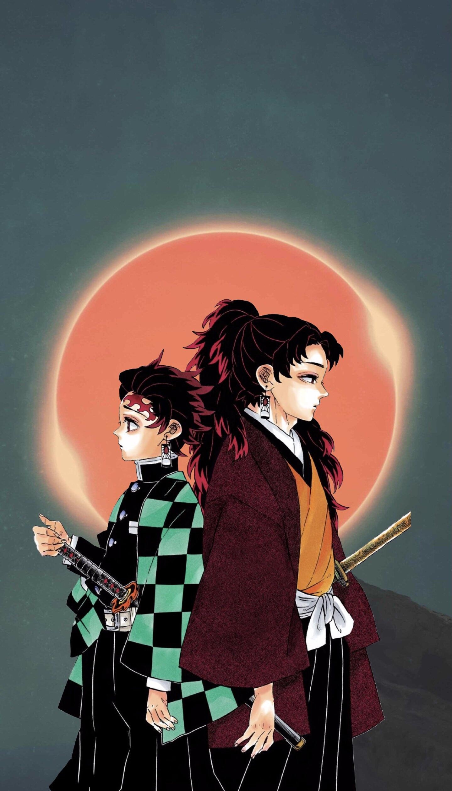 1440x2520 Tanjiro and Yoriichi Wallpaper and Kokushibo wallpaper, Phone