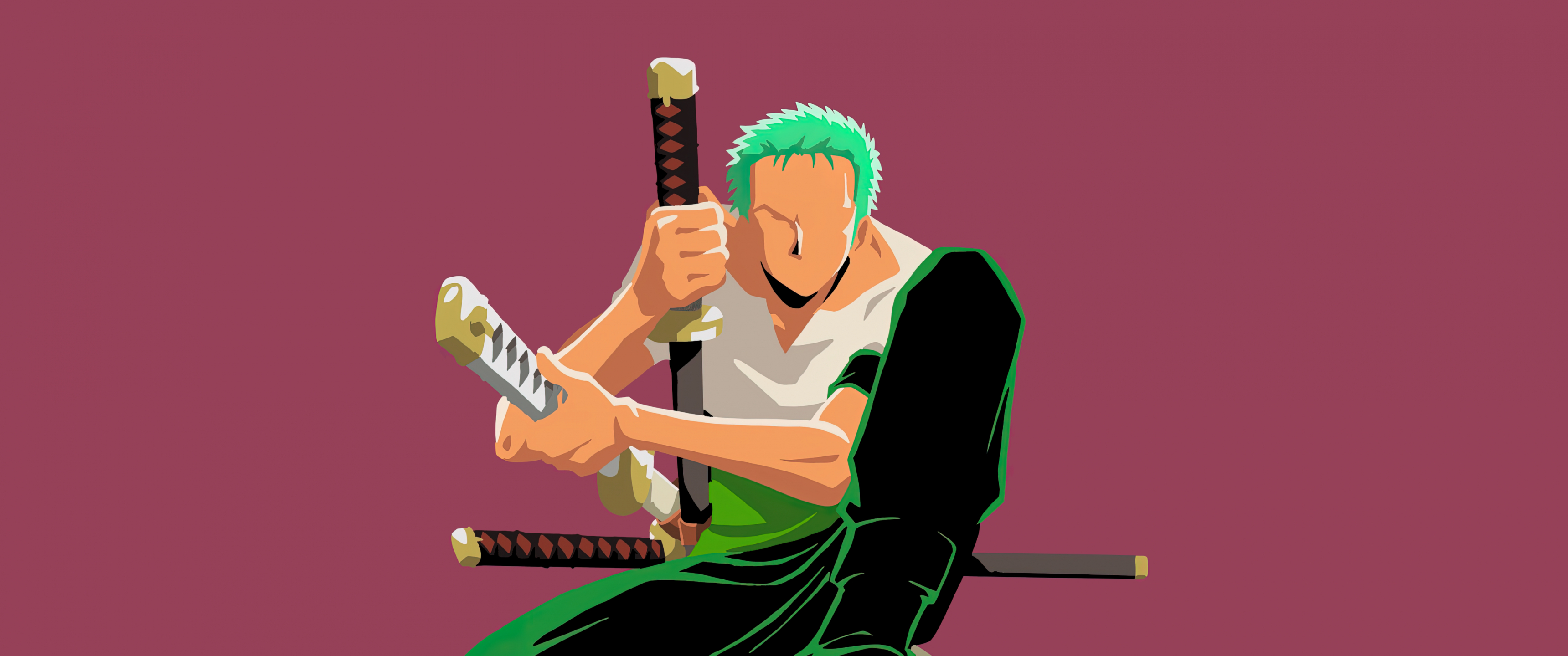 3440x1440 Roronoa Zoro Wallpaper 4K, One Piece, Anime, Dual Screen