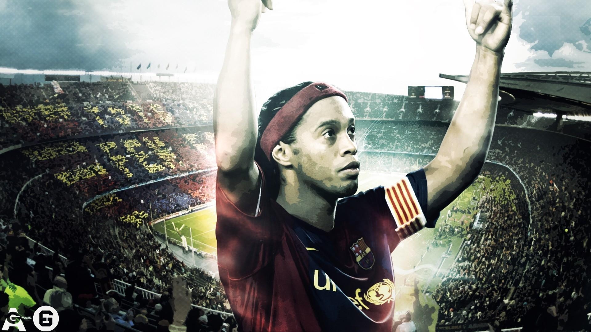 1920x1080 Fc barcelona ronaldinho gaúcho blaugrana football players, Desktop