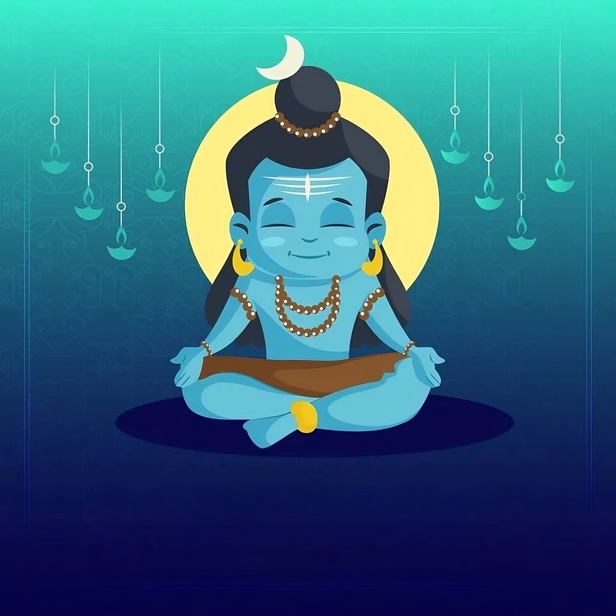 1200x1200 Lord shiva animation Wallpaper Download, Phone