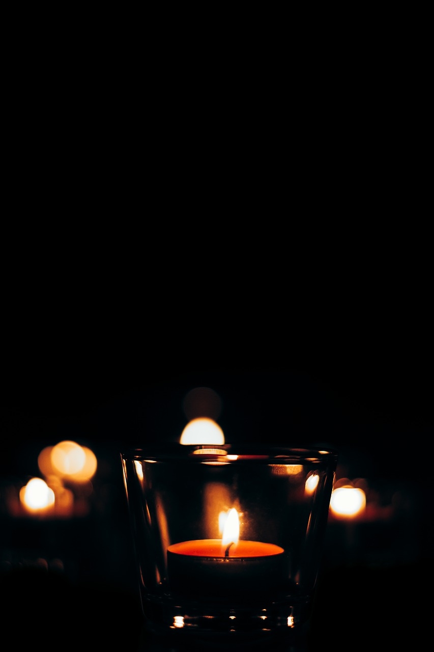 860x1280 Candle Black Background Wallpaper, Phone