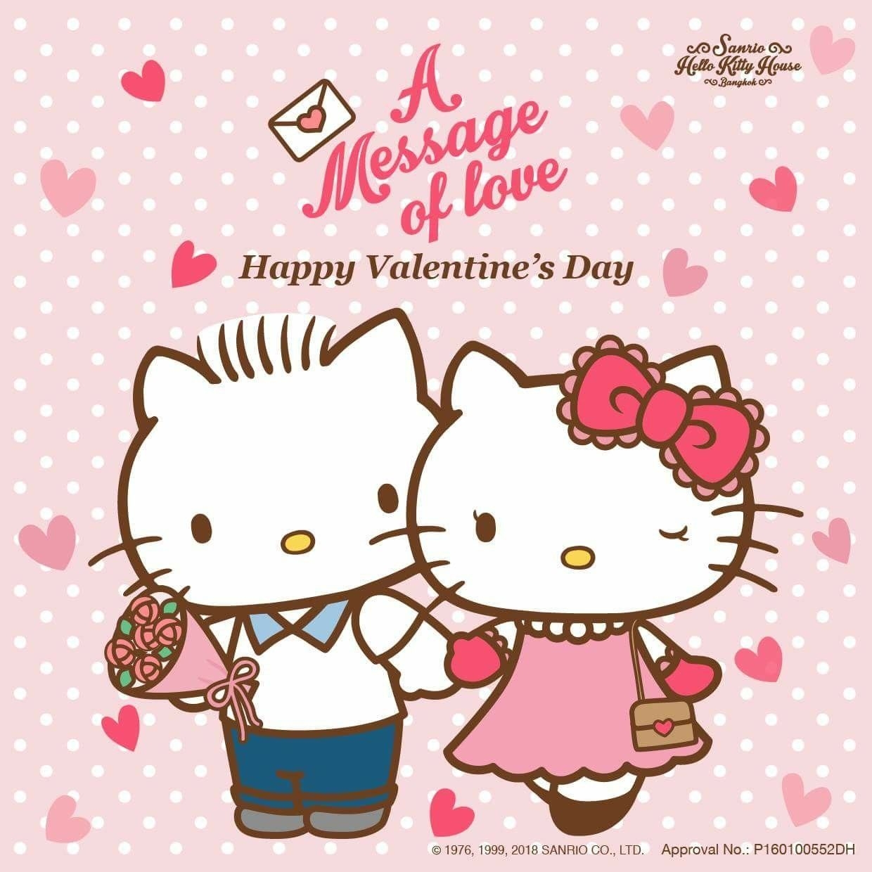 1240x1240 Happy Valentine's Day!♥. Hello kitty printables, Hello kitty art, Hello kitty picture, Phone