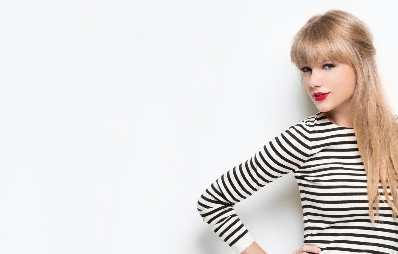 1340x850 Wallpaper RED LIPSTICK, TAYLOR SWIFT, KRASAVICA, TAYLOR SWIFT image for desktop, section девушки, Desktop