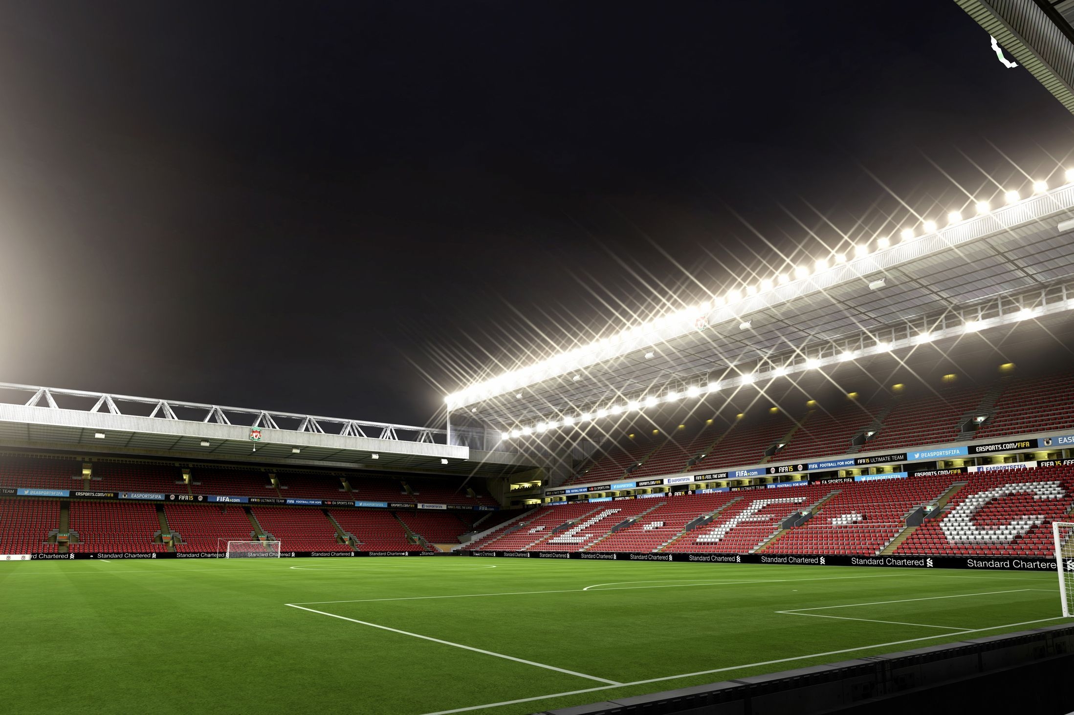 2200x1470 Image for Free Anfield Liverpool FIFA Video Game HD Wallpaper 2. This is anfield, Wallpaper, Liverpool, Desktop