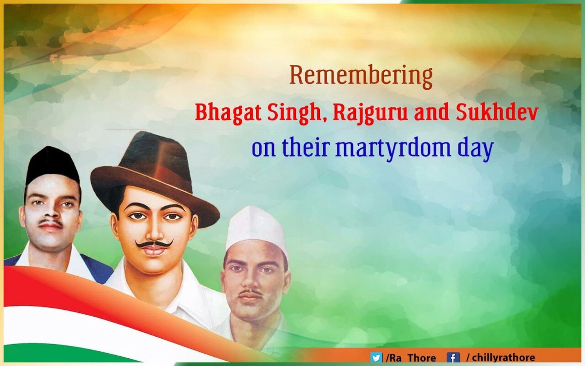 1200x750 RajyavardhanRathore en Twitter: Remembering Bhagat Singh, Rajguru & Sukhdev, Desktop