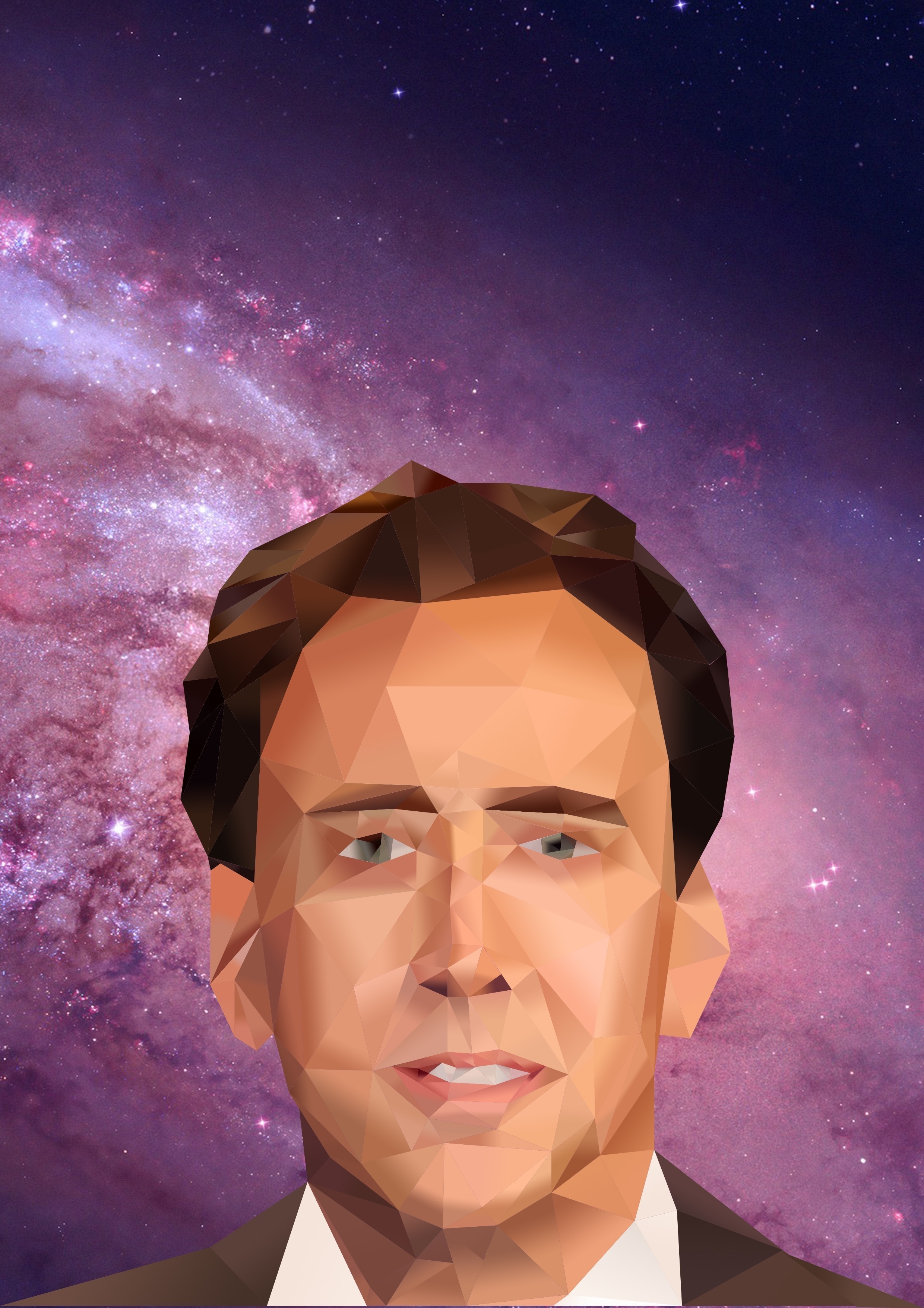 2480x3510 nicolas cage space photohopped adobe photohop face triangle, Phone