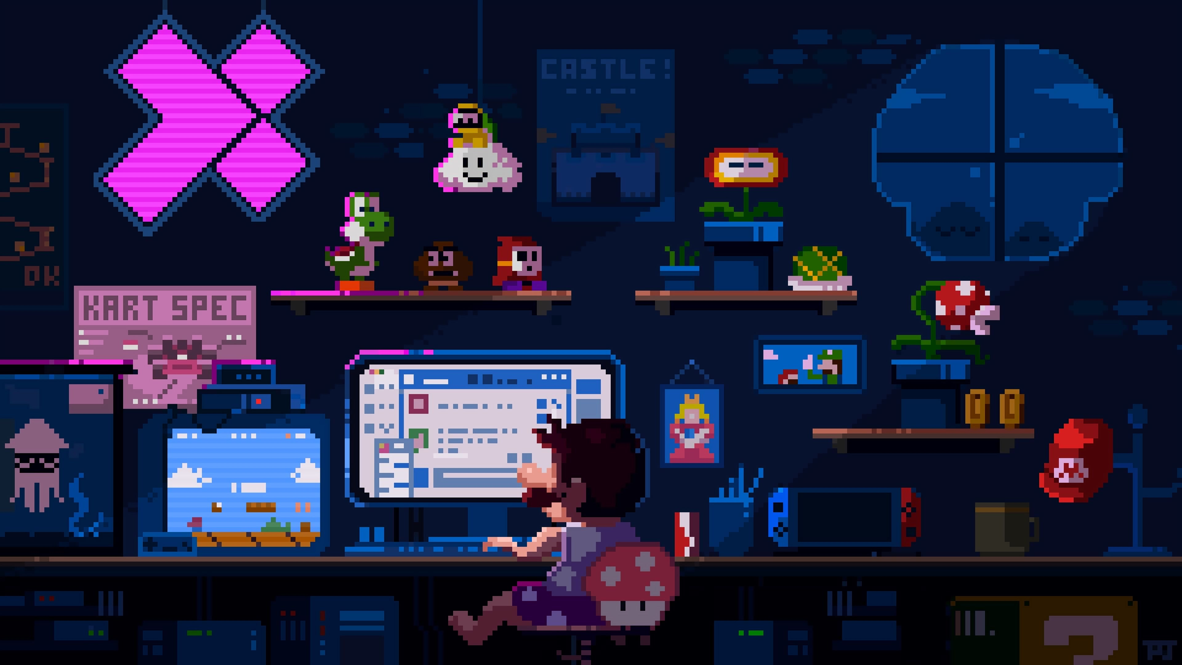 3840x2160 Mario's room [], Desktop